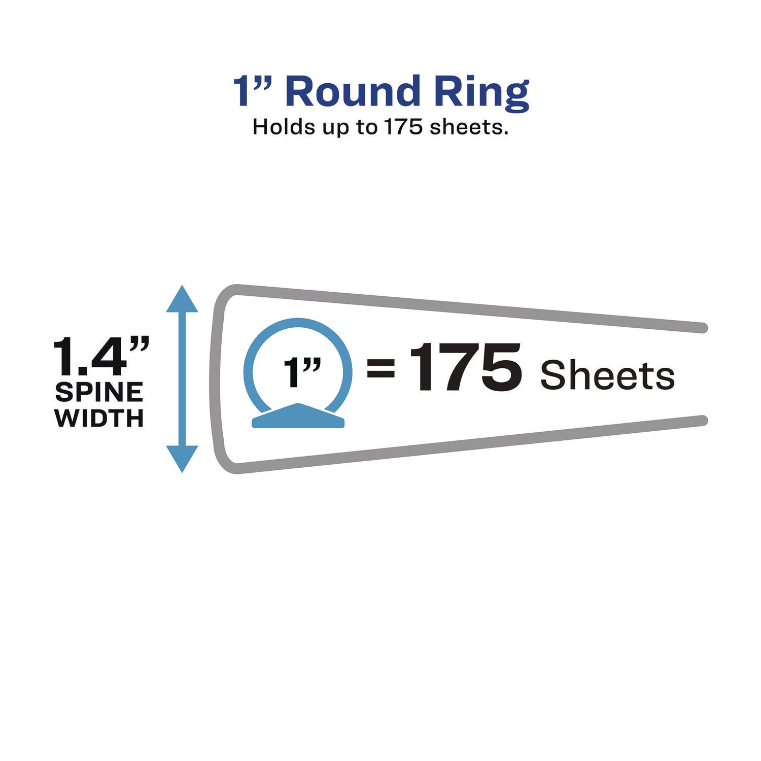 Flexi-View Binder with Round Rings, 3 Rings, 1" Capacity, 11 x 8.5, Red Avery® Flipcost