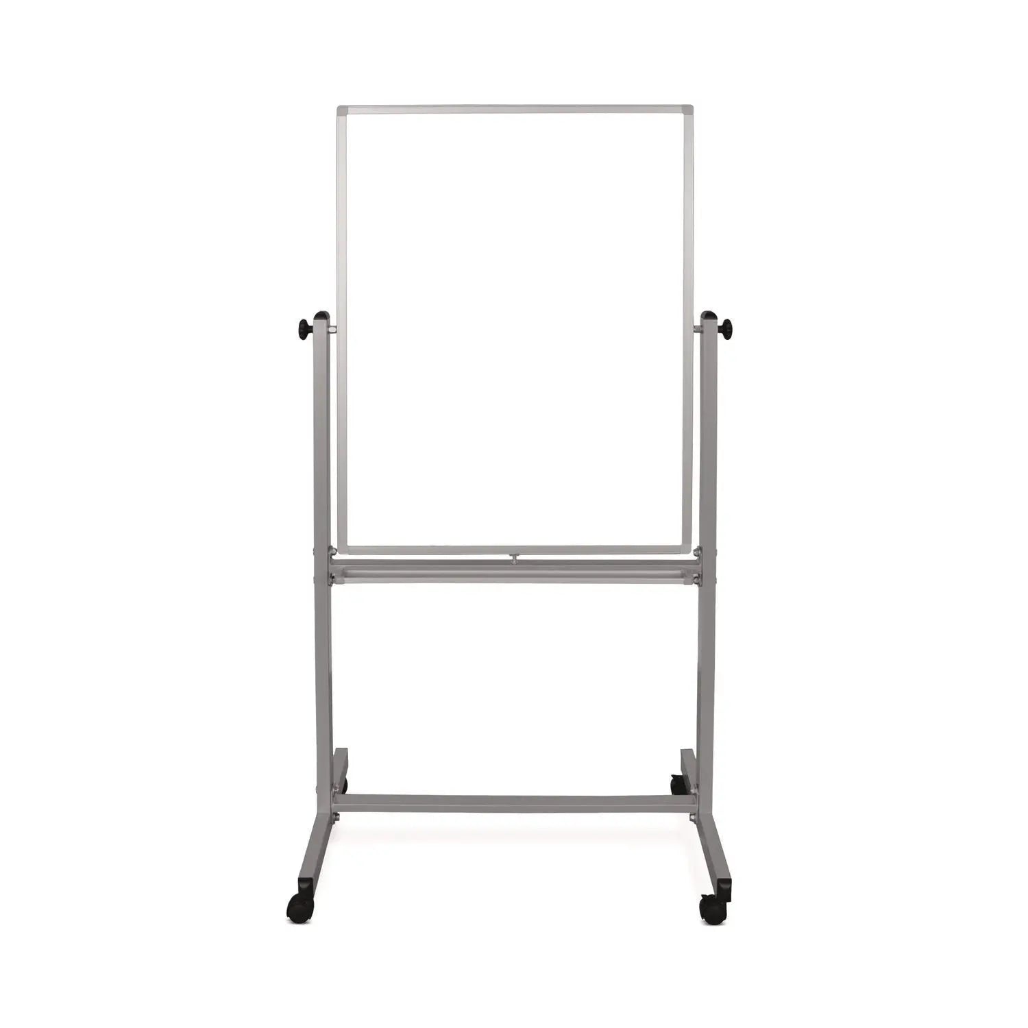 Luxor Mobile Magnetic Whiteboard, 36" x 68", White Surface, Satin Aluminum Frame Luxor Flipcost