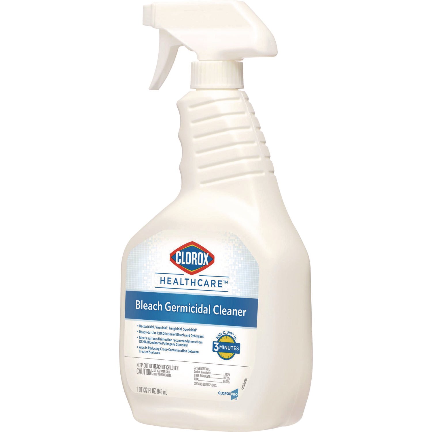 Clorox Healthcare® Bleach Germicidal Cleaner, 32 oz Spray Bottle