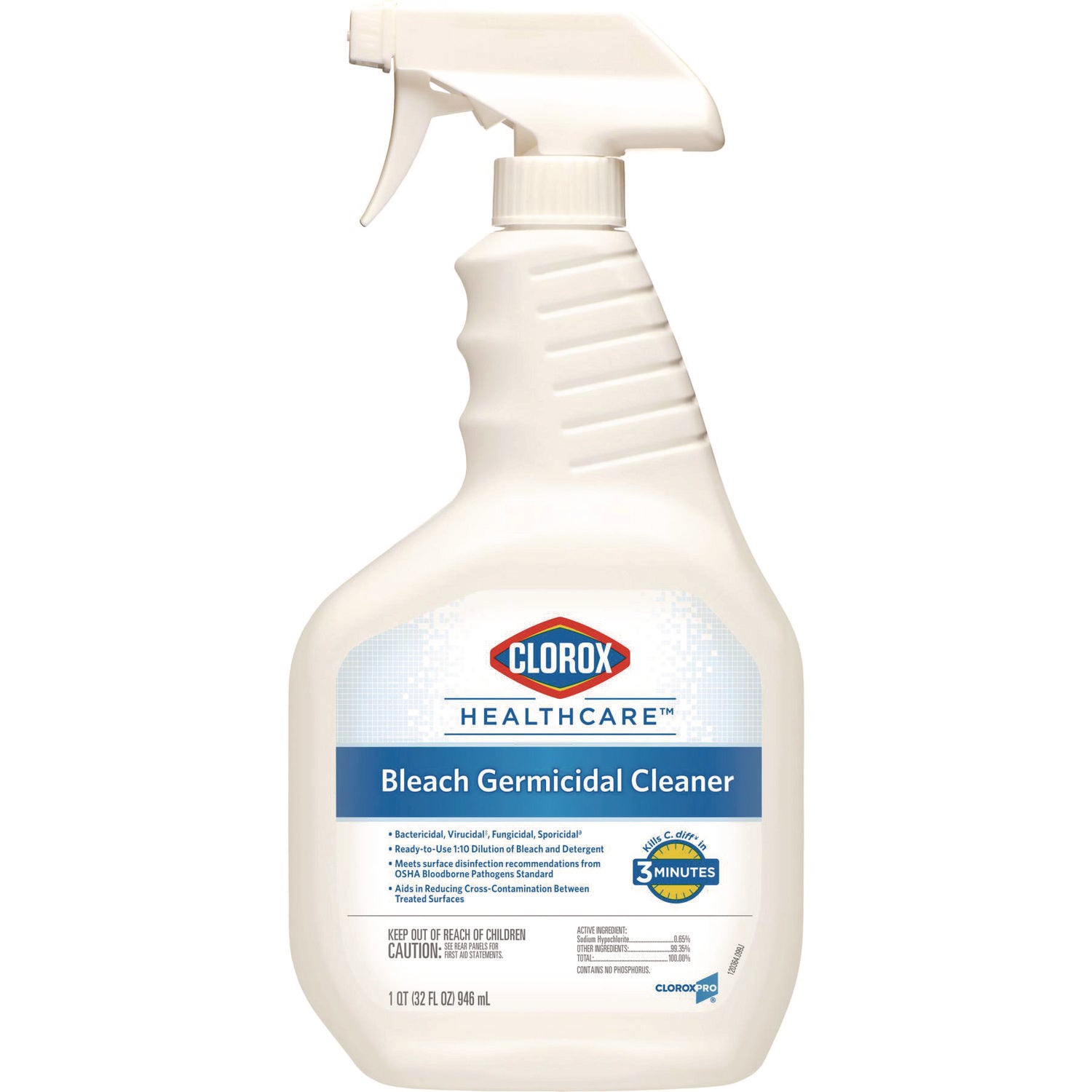 Bleach Germicidal Cleaner, 32 oz Spray Bottle