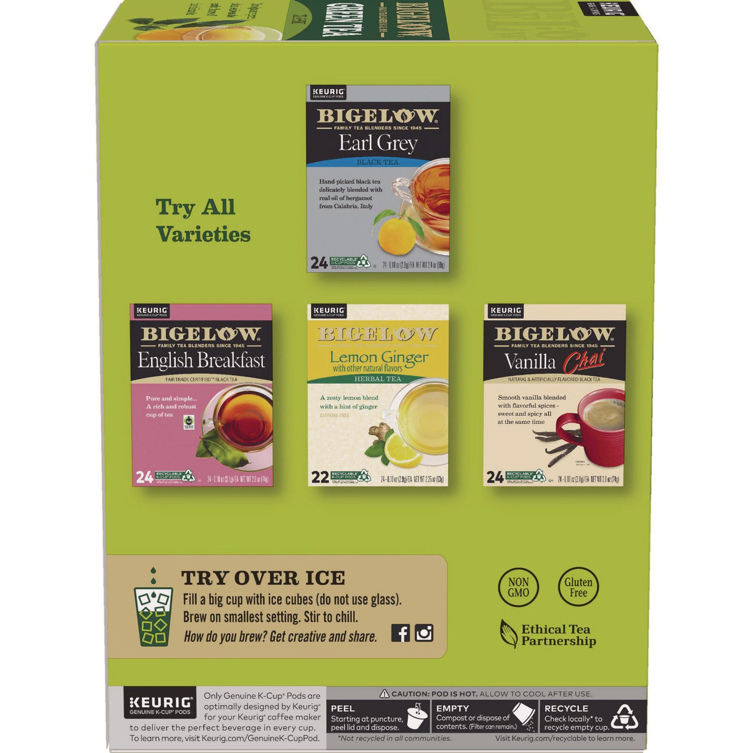 Bigelow® Green Tea K-Cup Pack, 24/Box