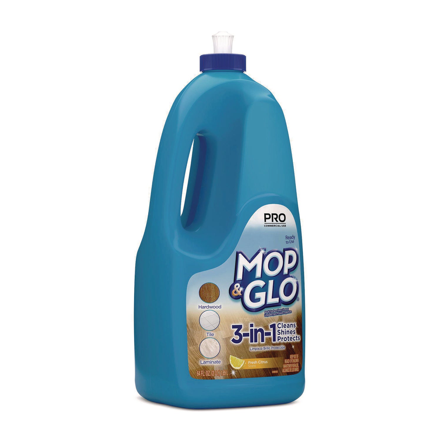 Professional MOP & GLO® Triple Action Floor Shine Cleaner, Fresh Citrus Scent, 64 oz Bottle