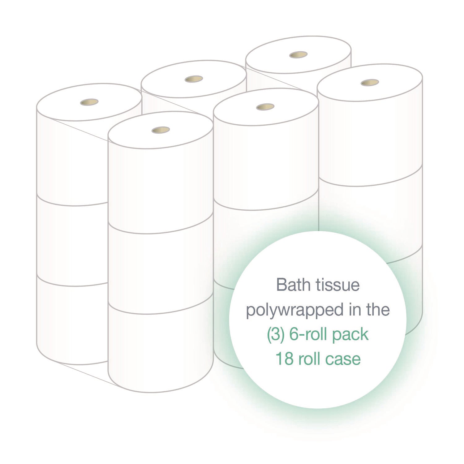 LoCor® High-Capacity Bath Tissue, 2-Ply, White, 1,500 Sheets/Roll, 18 Rolls/Carton