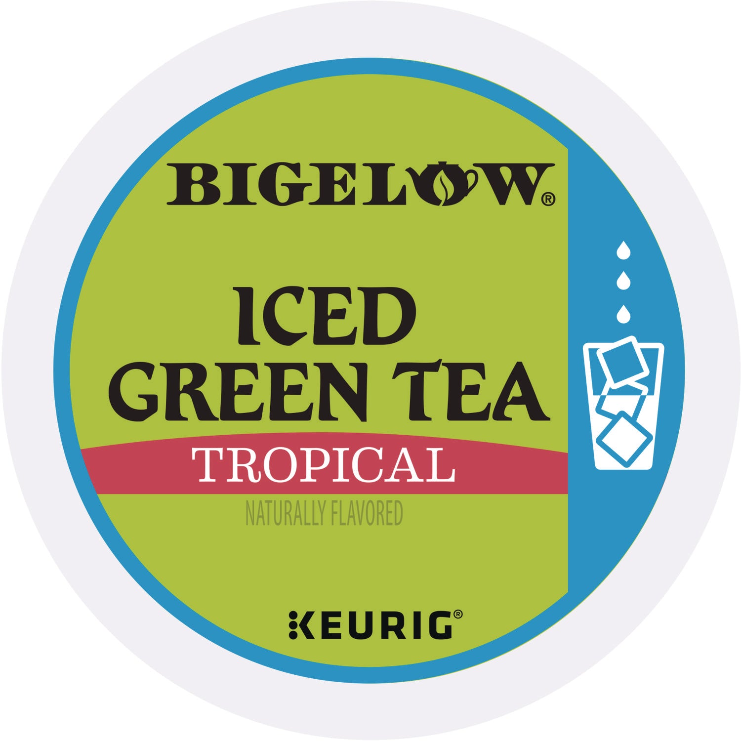 Bigelow® Tropical Iced Green Tea, K-Cup, 0.10 oz, 22/Box