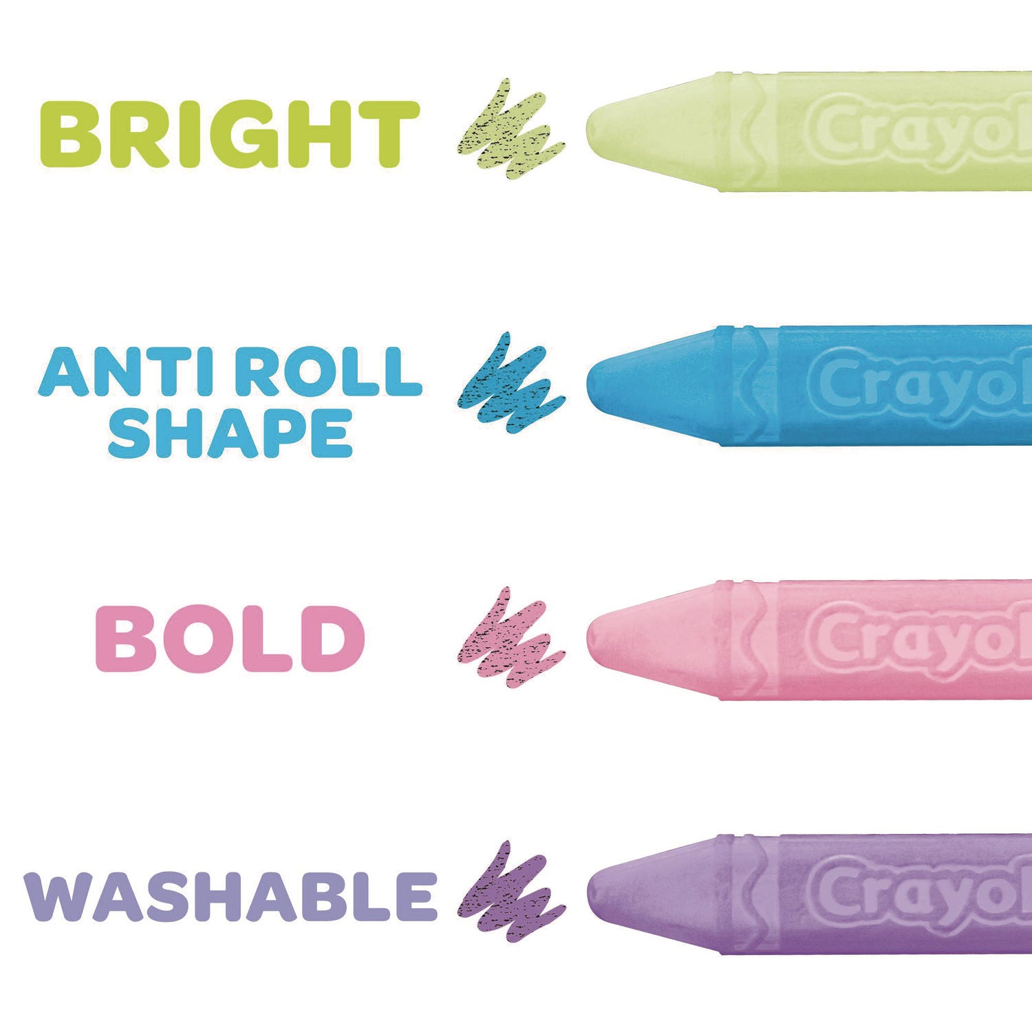 Washable Sidewalk Chalk, Tropical Colors, 4.25" x 0.75 Diameter, Assorted, 24 Sticks/Set Crayola® Flipcost