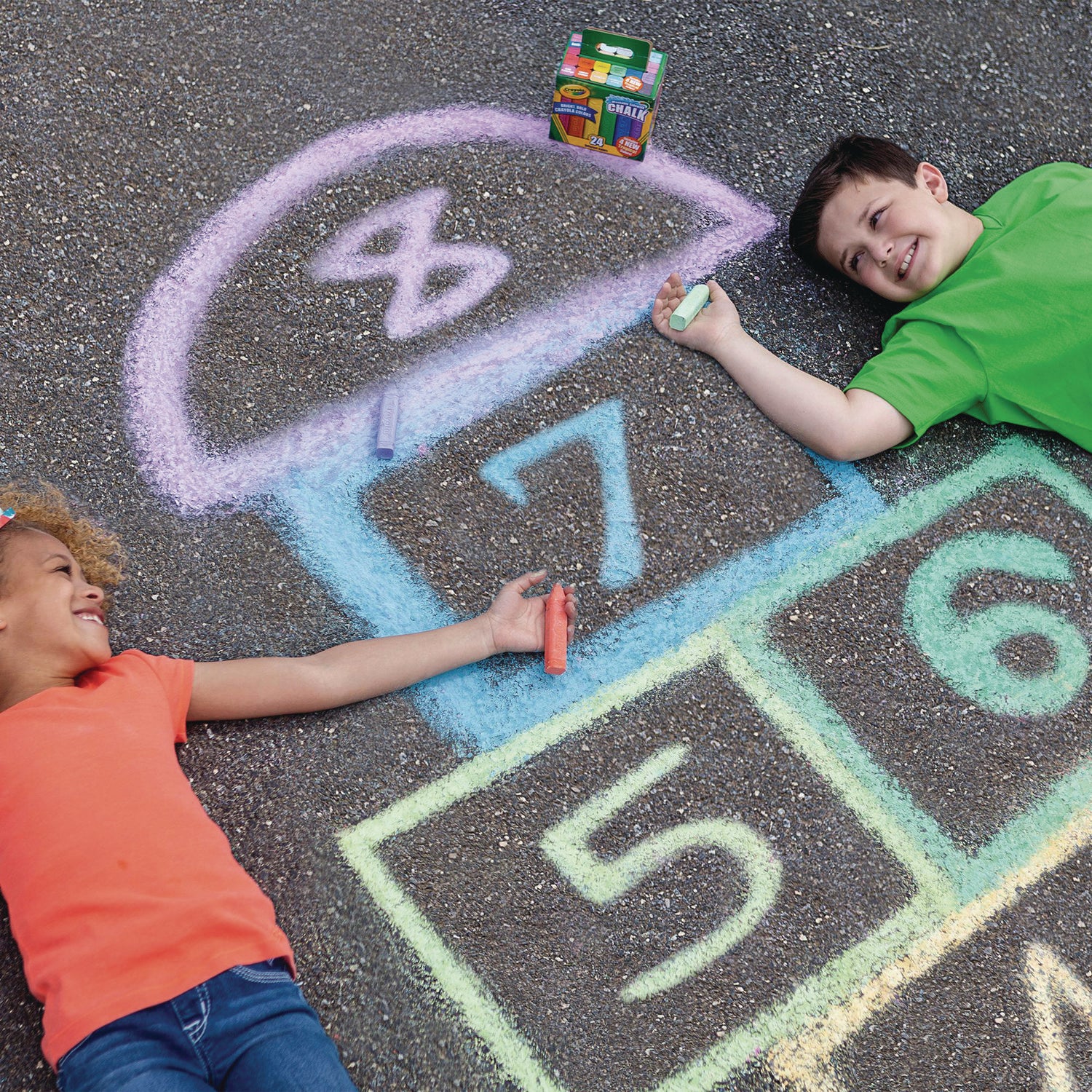 Washable Sidewalk Chalk, Tropical Colors, 4.25" x 0.75 Diameter, Assorted, 24 Sticks/Set Crayola® Flipcost