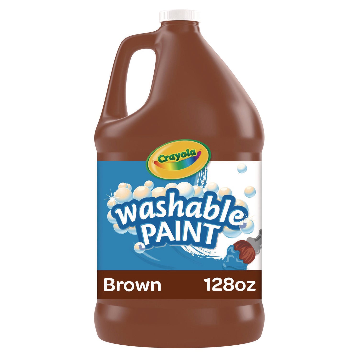 Washable Paint, Brown, 1 gal Bottle