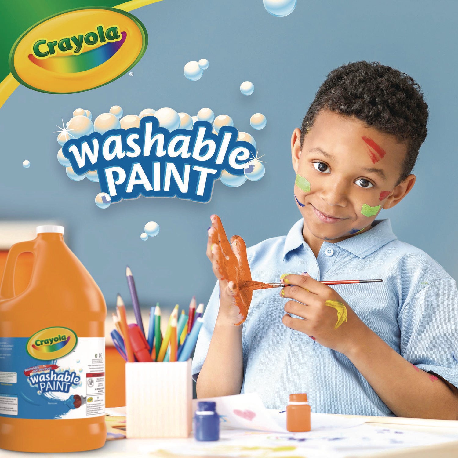 Crayola® Washable Paint, Orange, 1 gal Bottle