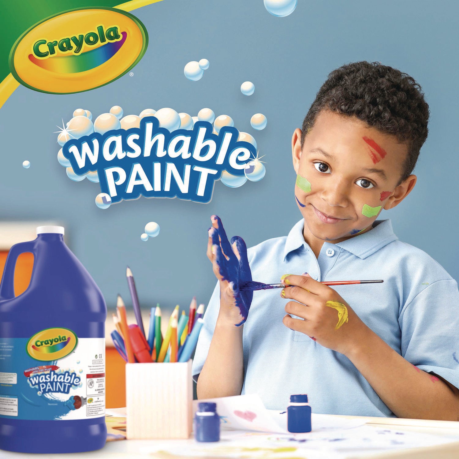 Crayola® Washable Paint, Blue, 1 gal Bottle