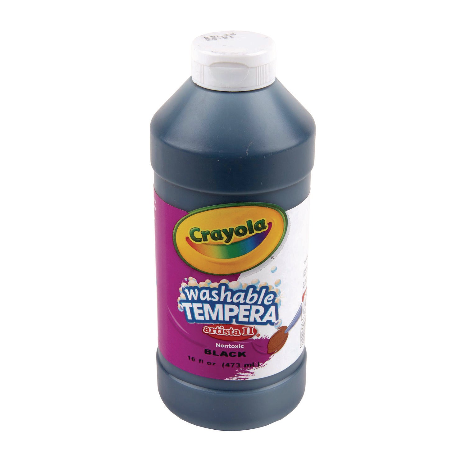 Crayola® Artista II Washable Tempera Paint, Black, 16 oz Bottle