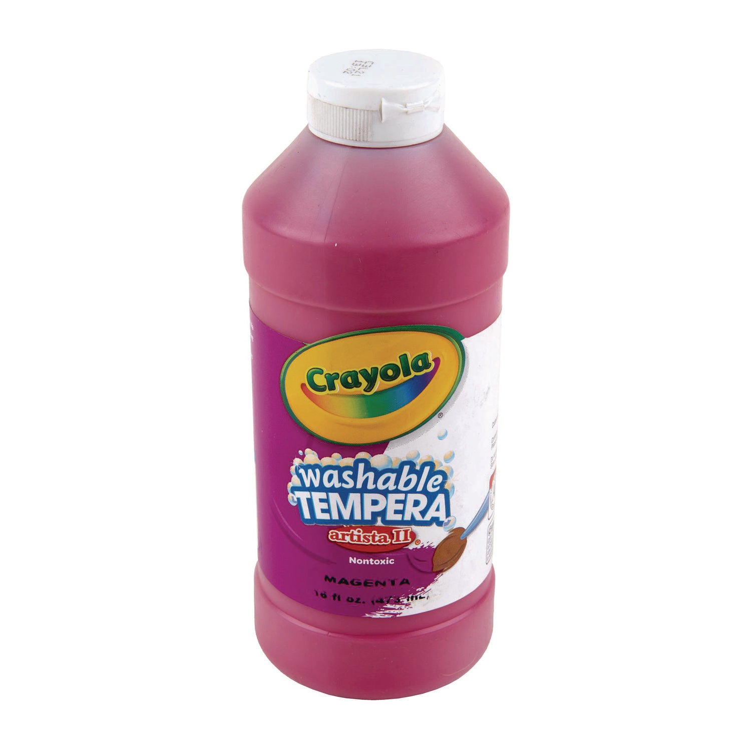 Crayola® Artista II Washable Tempera Paint, Magenta, 16 oz Bottle