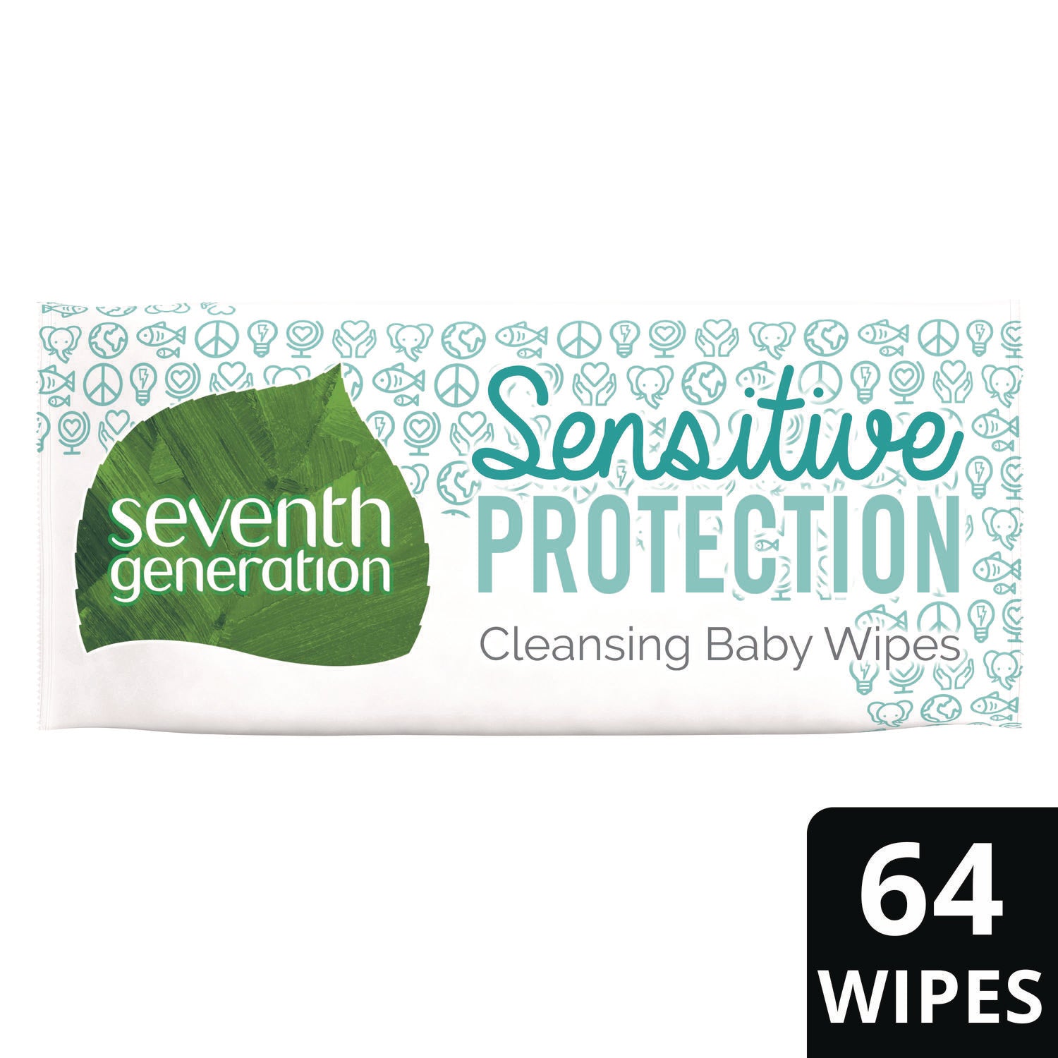 Free and Clear Baby Wipes, 7 x 7, Unscented, White, 64/Flip-Top Pack