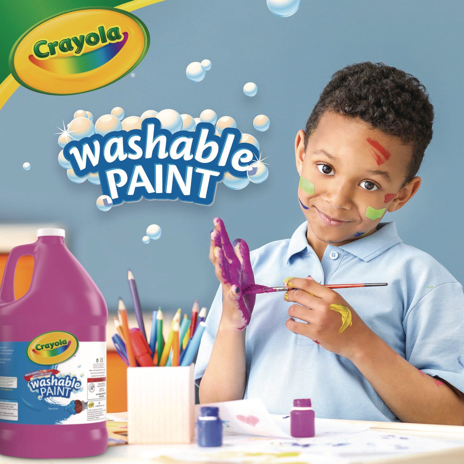 Crayola® Washable Paint, Magenta, 1 gal Bottle