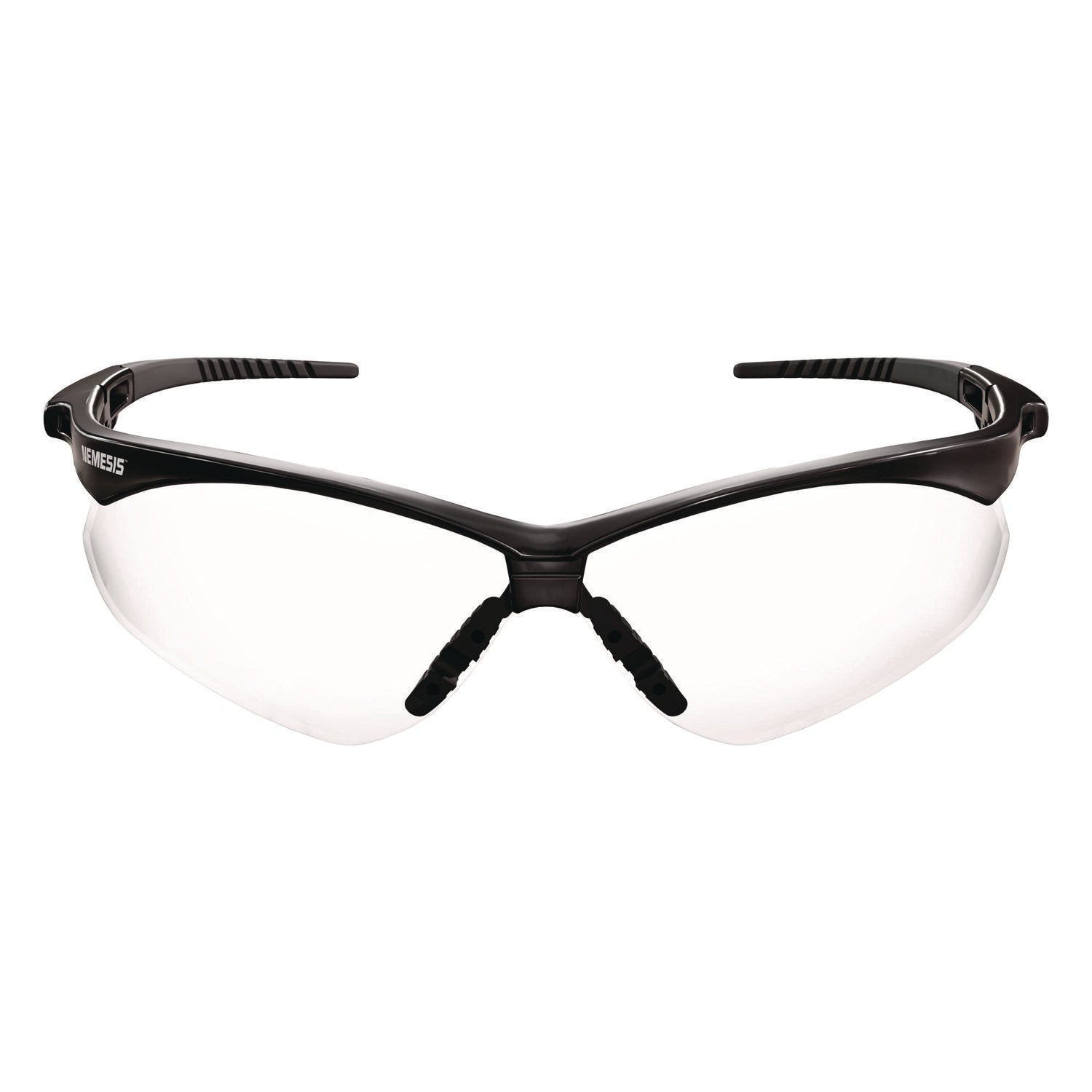 V30 Nemesis VL Safety Glasses, Black Frame, Clear Lens, 12/Carton