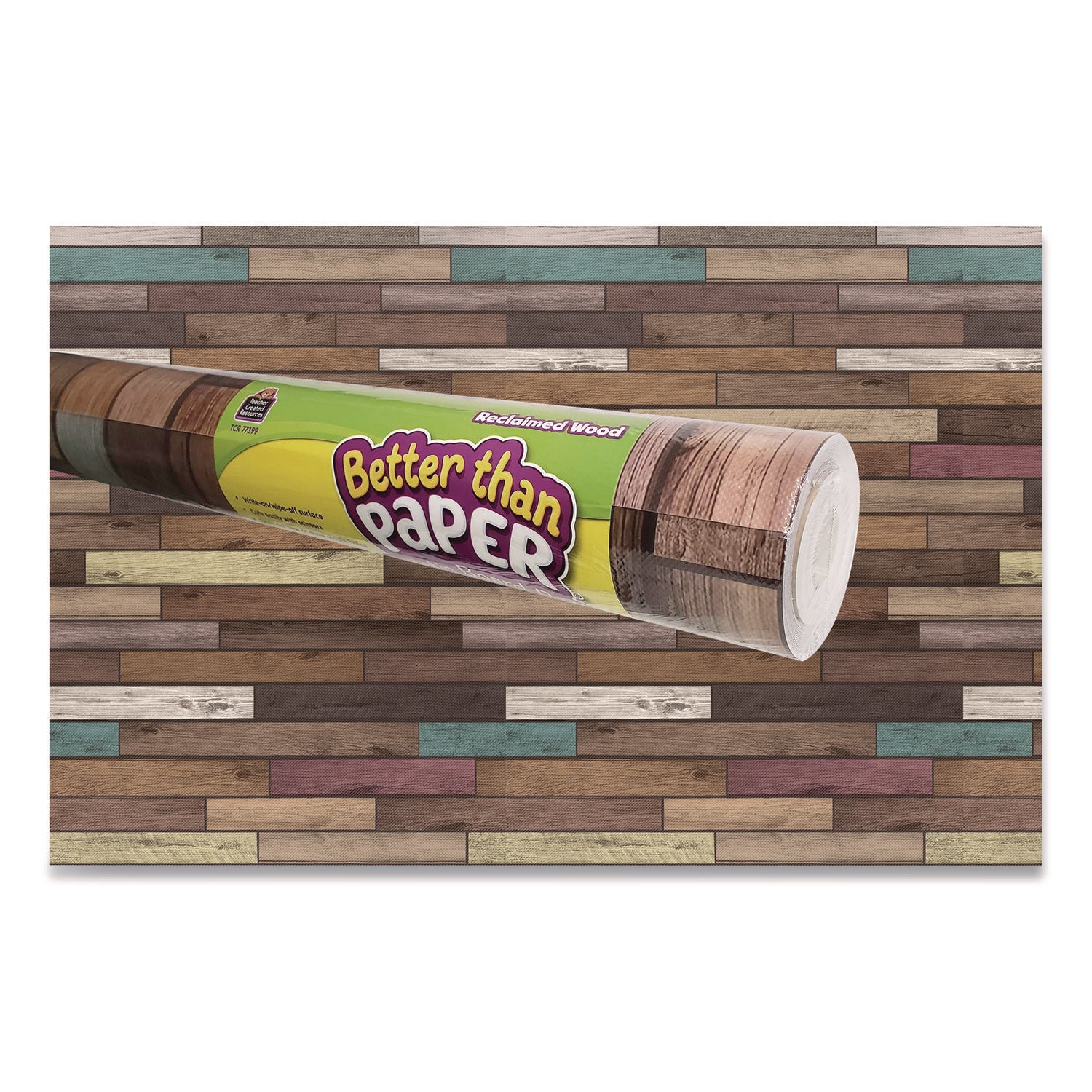 Teacher Created Resources Better Than Paper Bulletin Board Roll, 4 ft x 12 ft, Reclaimed Wood