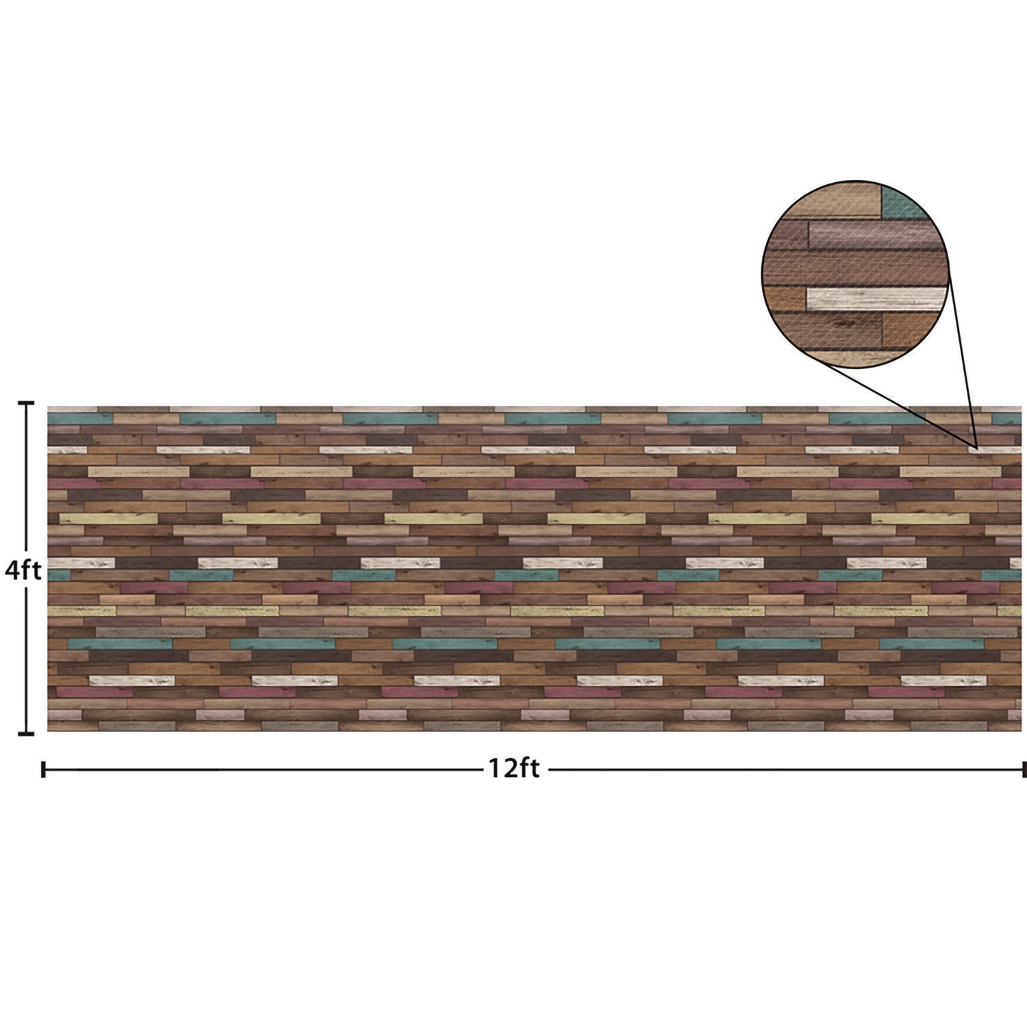 Teacher Created Resources Better Than Paper Bulletin Board Roll, 4 ft x 12 ft, Reclaimed Wood