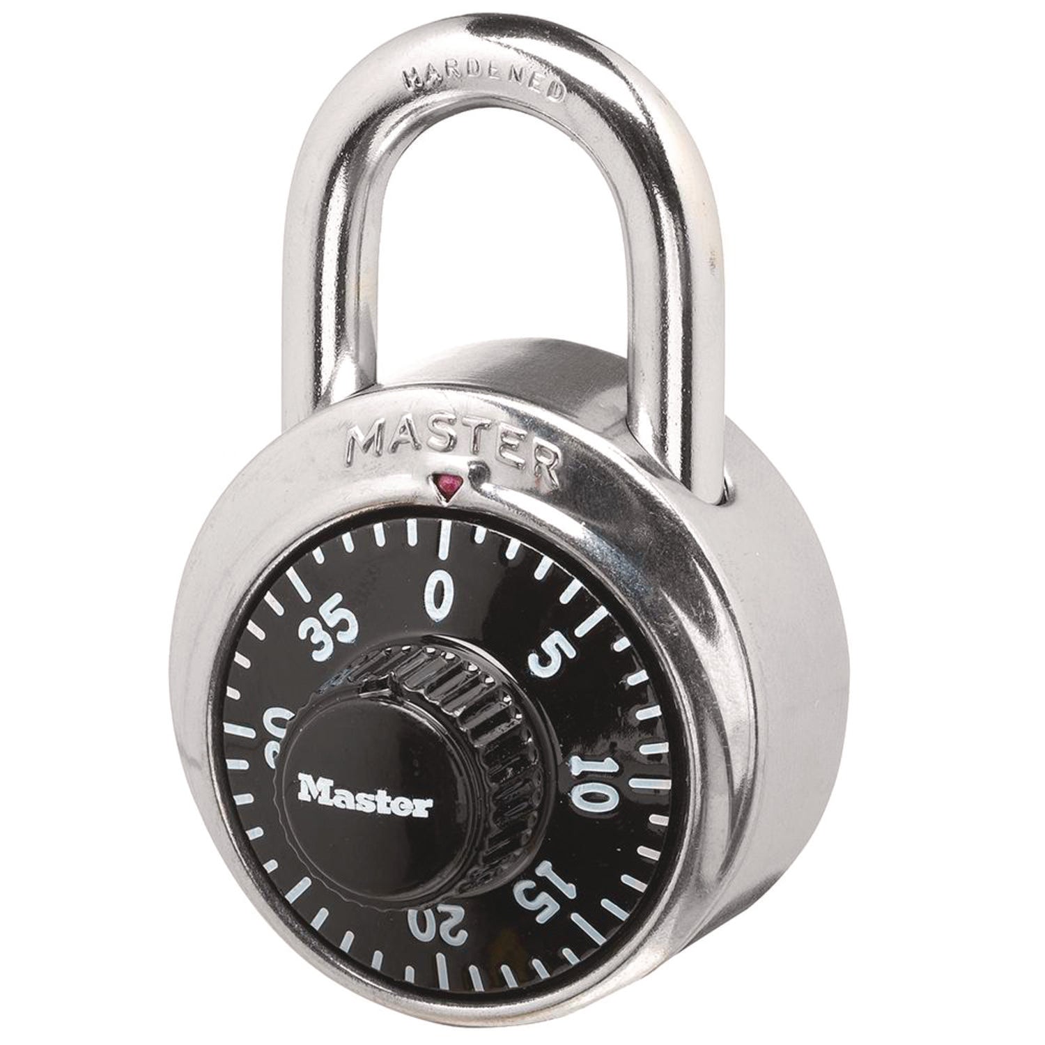 Master Lock® Combination Lock, Stainless Steel, 1.87" Wide, Silver/Black, 2/Pack