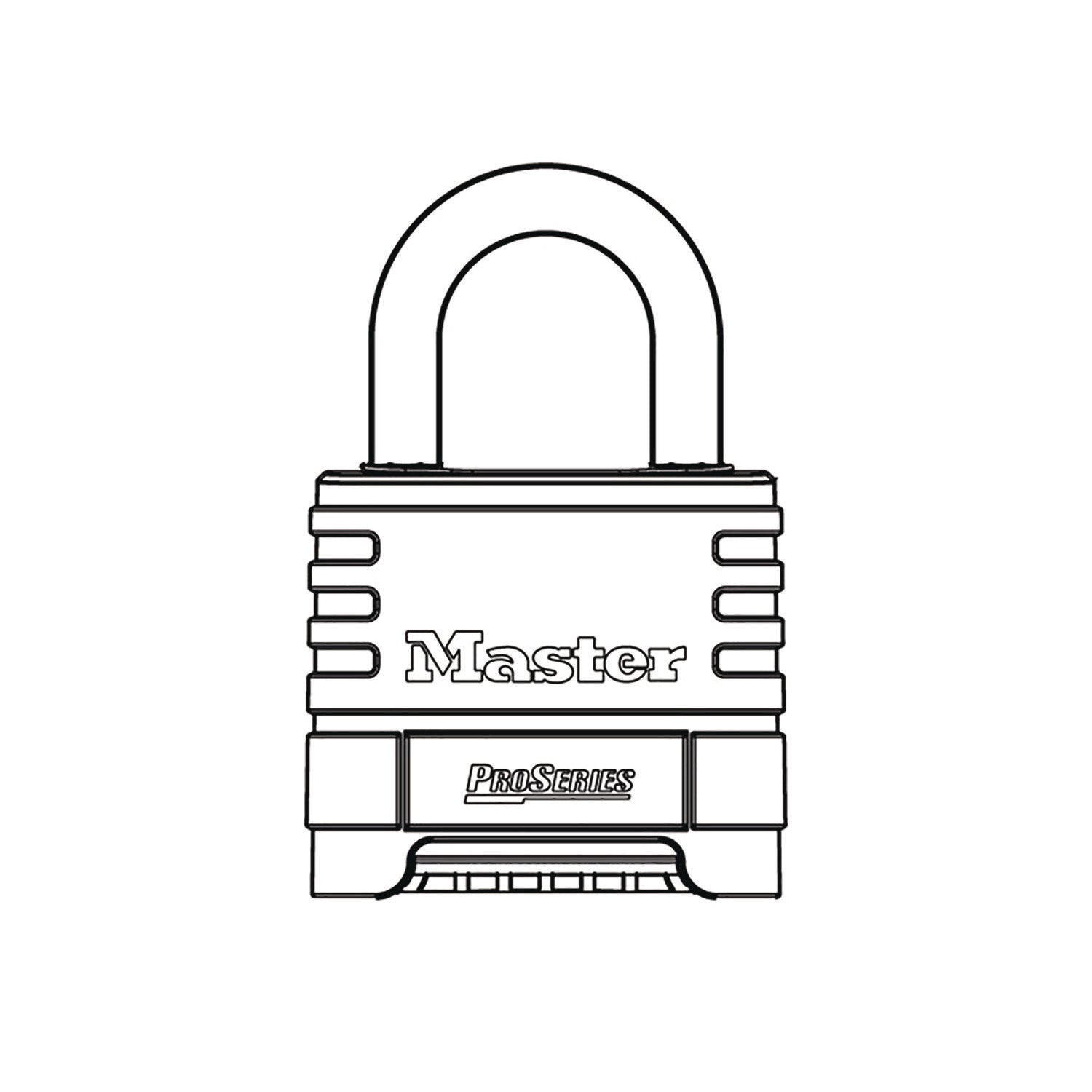 Master Lock® ProSeries Stainless Steel Easy-to-Set Combination Lock, Stainless Steel, 2.18" Wide