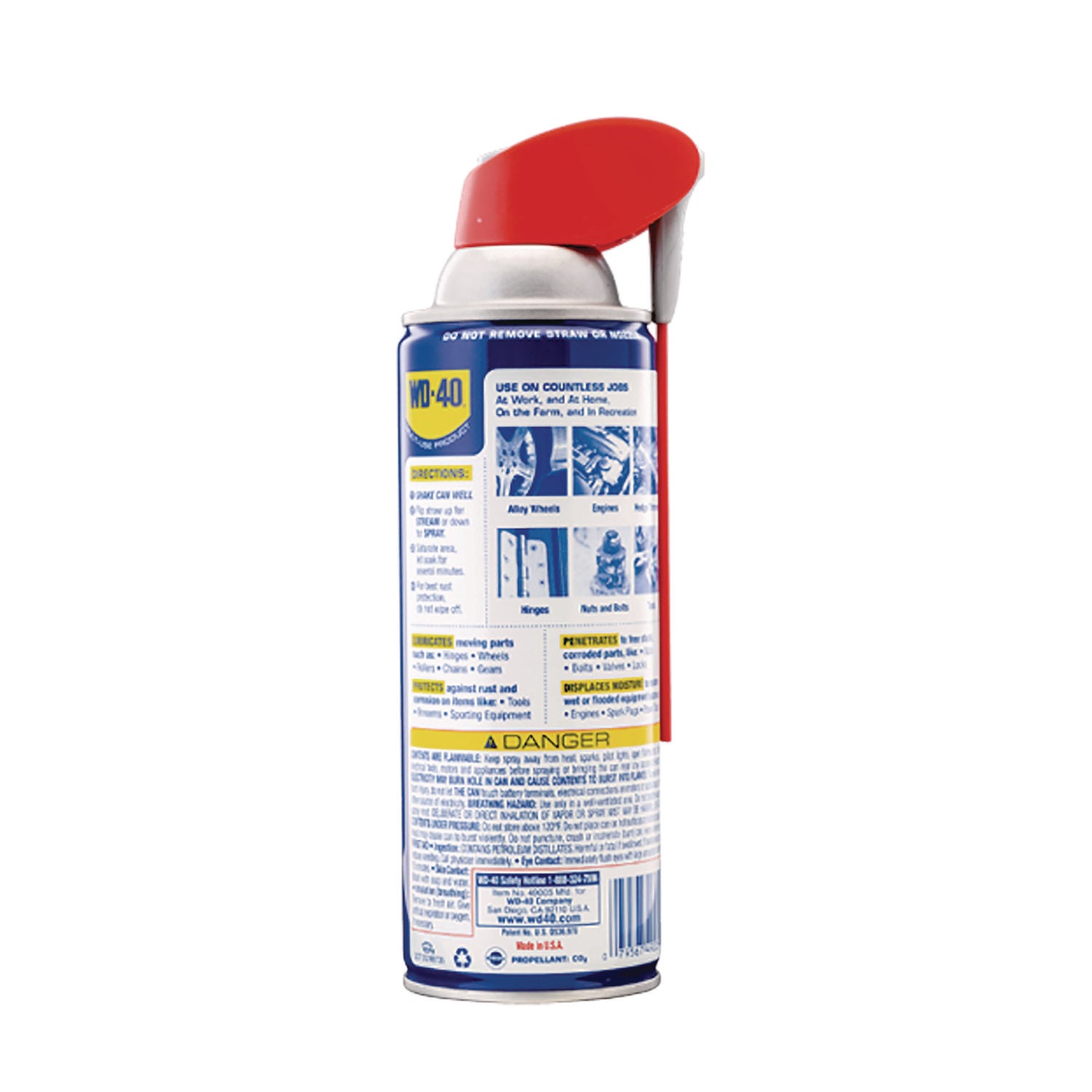 WD-40® Smart Straw Spray Lubricant, 11 oz Aerosol Can, 12/Carton