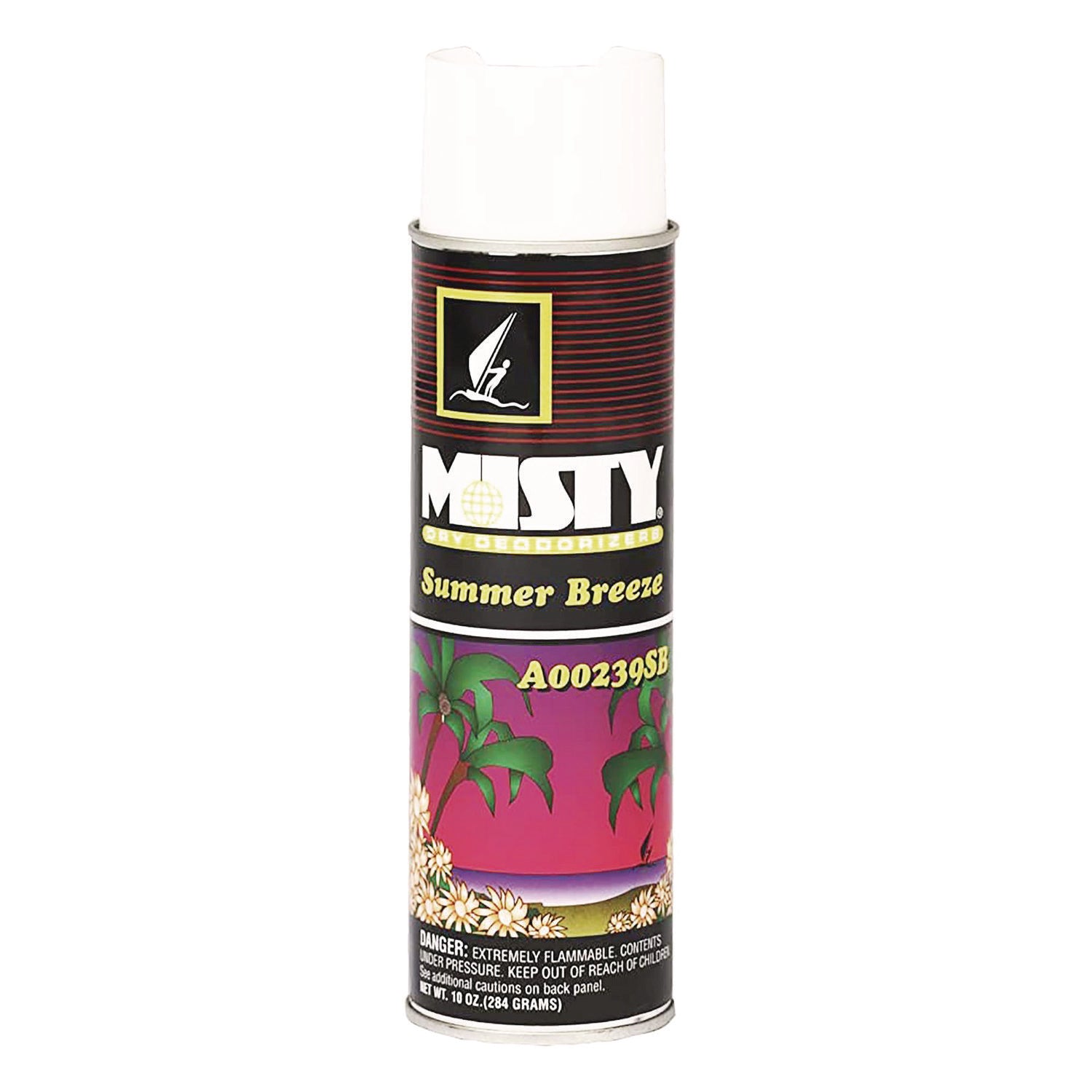 Misty® Handheld Air Deodorizer, Summer Breeze, 10 oz Aerosol Spray, 12/Carton