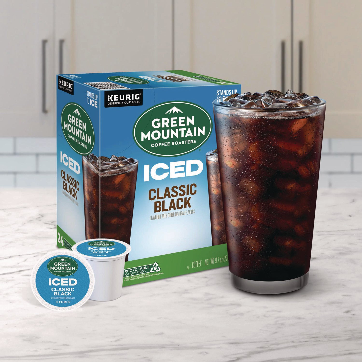 Green Mountain Coffee® Classic Black Brew Over Ice Coffee K-Cups, 24/Box