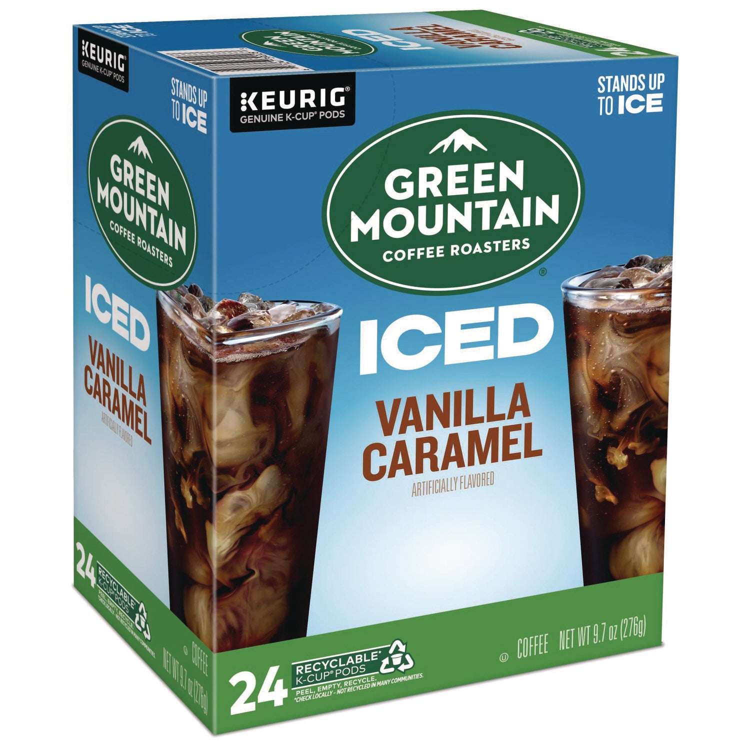 Vanilla Caramel Brew Over Ice Coffee K-Cups, 24/Box