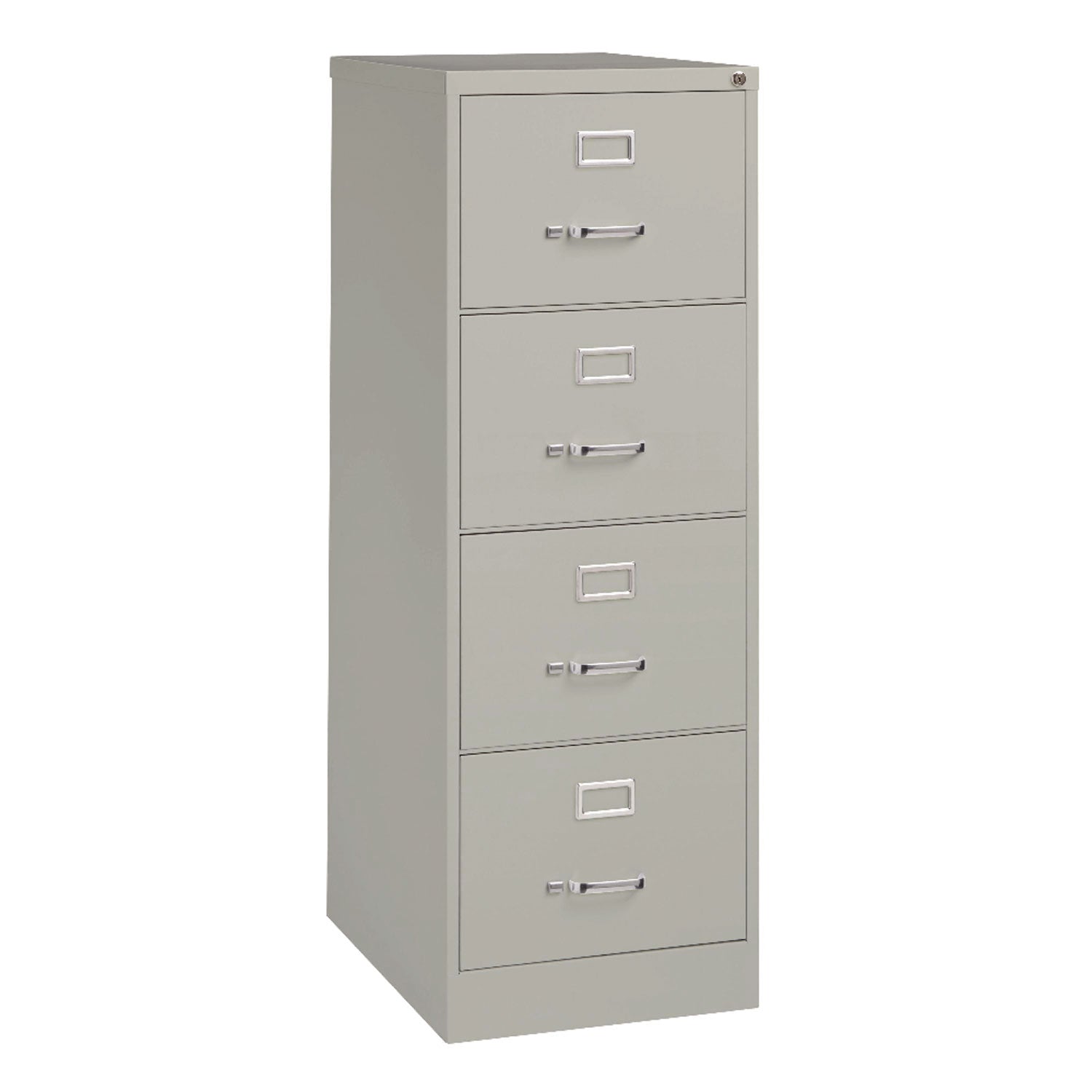 Economy Vertical File, 4 Legal-Size File Drawers, Light Gray, 18" x 25" x 52"