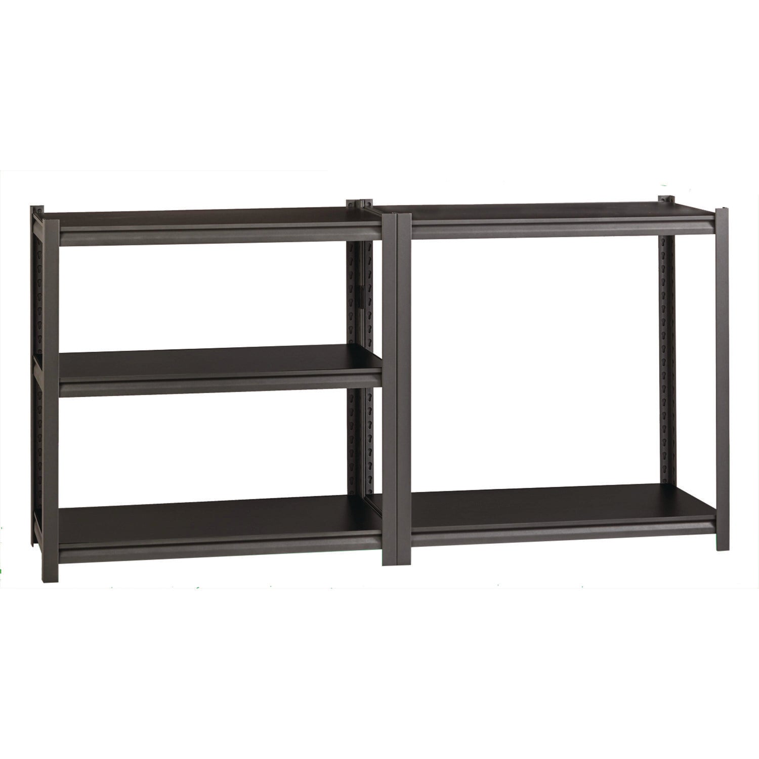 Steel Shelving Unit with Laminate Shelves, Five-Shelf, 36w x 18d x 72h, Steel, Black/Gun Metal Gray Alera® Flipcost