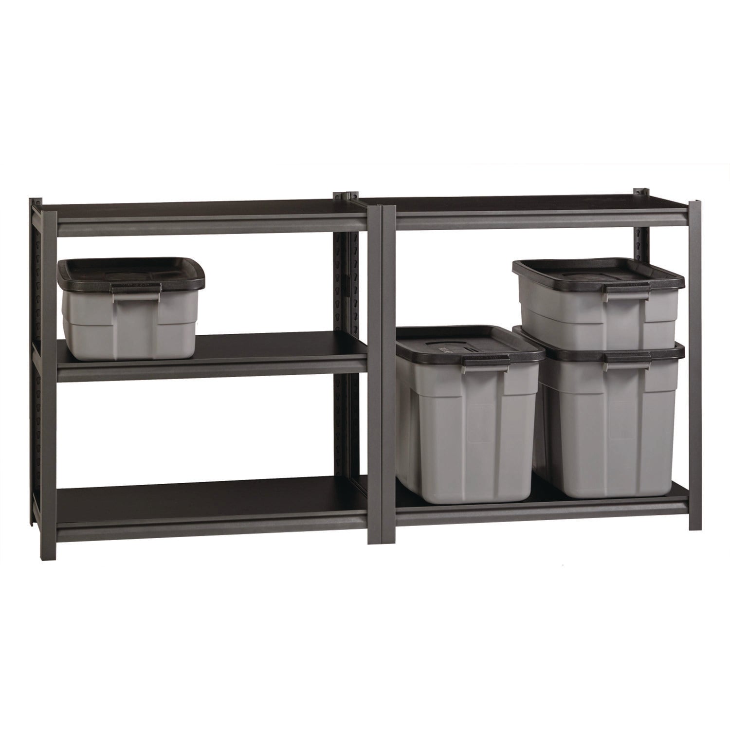 Steel Shelving Unit with Laminate Shelves, Five-Shelf, 36w x 18d x 72h, Steel, Black/Gun Metal Gray Alera® Flipcost