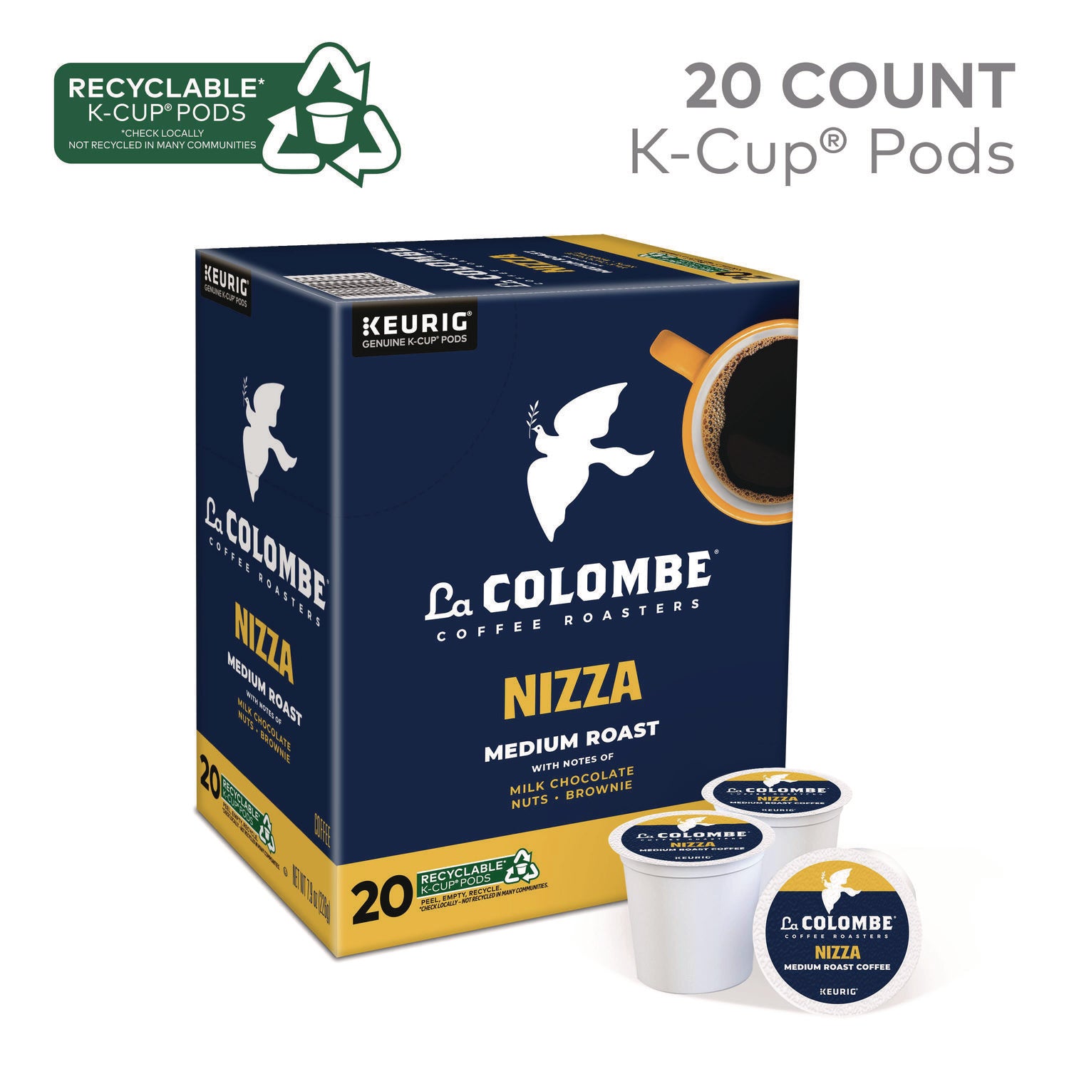 Coffee K-Cup Pods, Nizza Medium Roast, 20/Box La Colombe® Flipcost