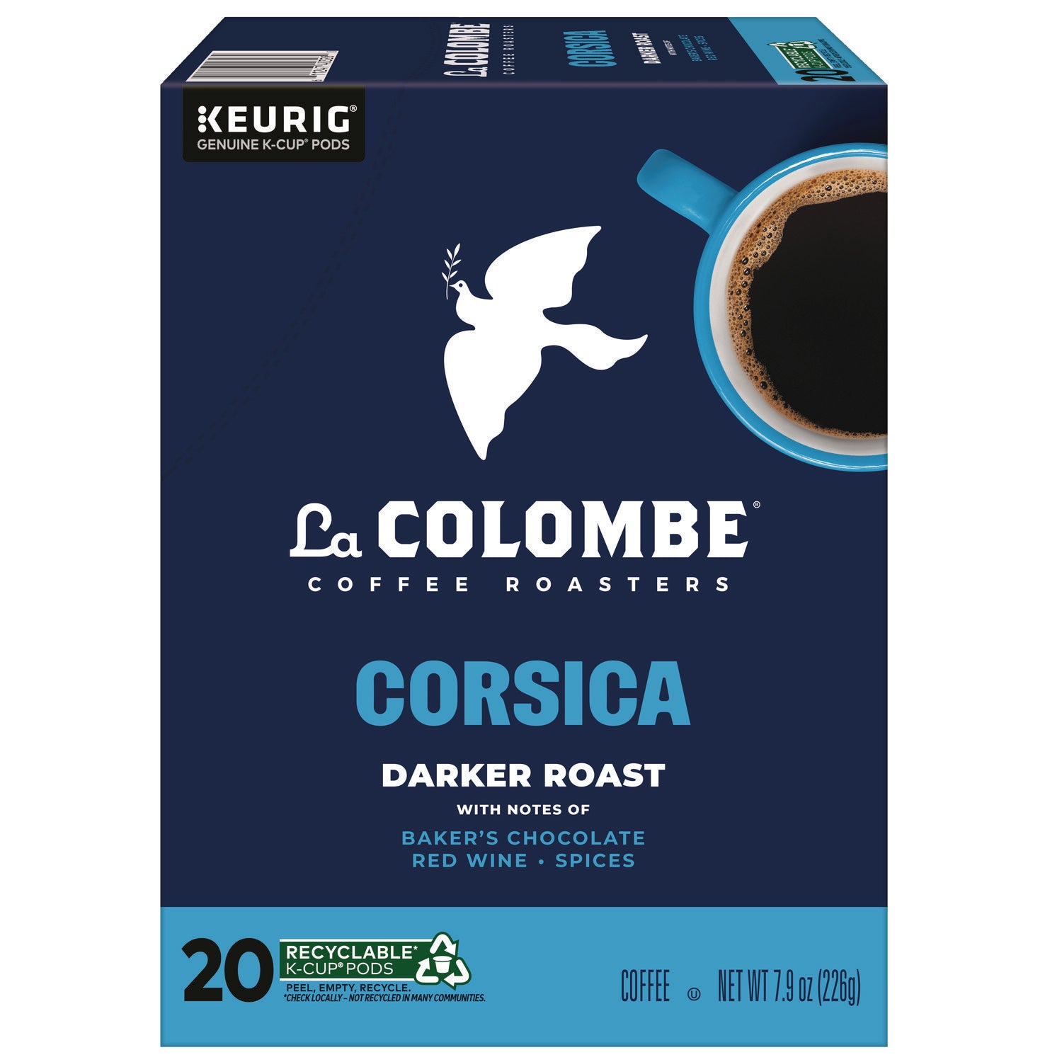 Coffee K-Cup Pods, Corsica Dark Roast, 20/Box La Colombe® Flipcost