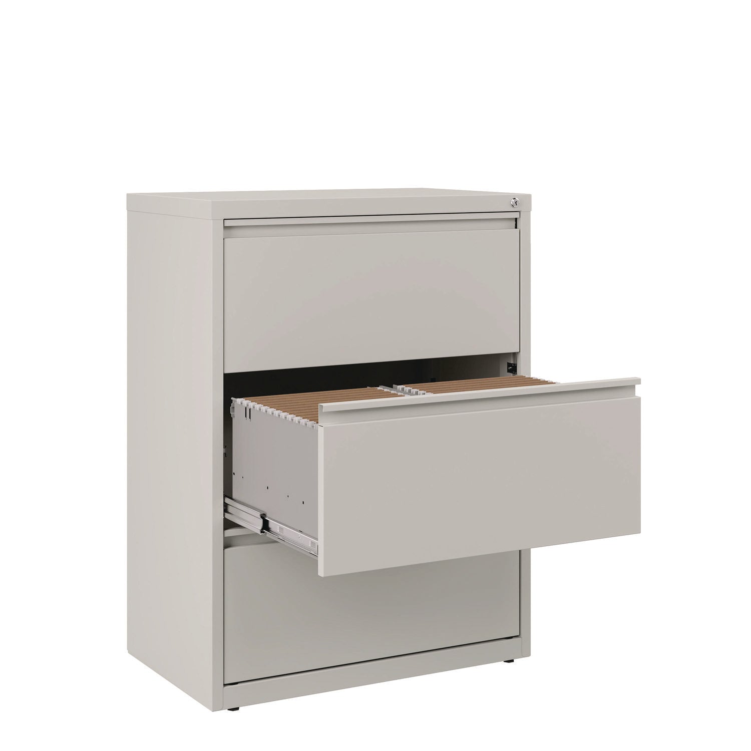 Lateral File, 3 Legal/Letter-Size File Drawers, Light Gray, 30" x 18.62" x 40.25" Alera® Flipcost