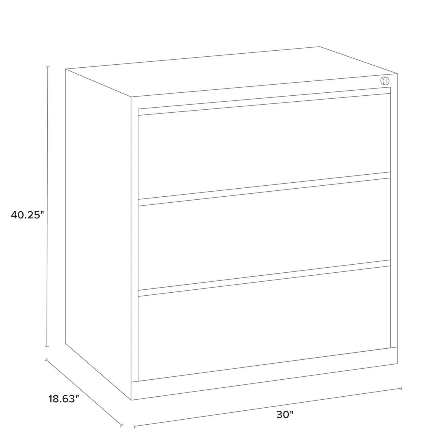 Lateral File, 3 Legal/Letter-Size File Drawers, Light Gray, 30" x 18.62" x 40.25" Alera® Flipcost