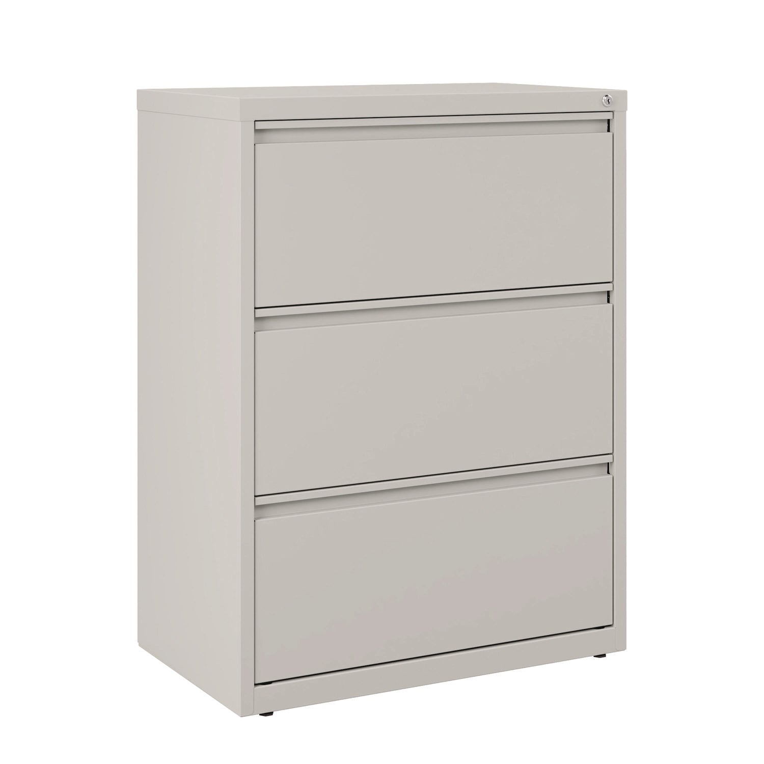 Lateral File, 3 Legal/Letter-Size File Drawers, Light Gray, 30" x 18.62" x 40.25"