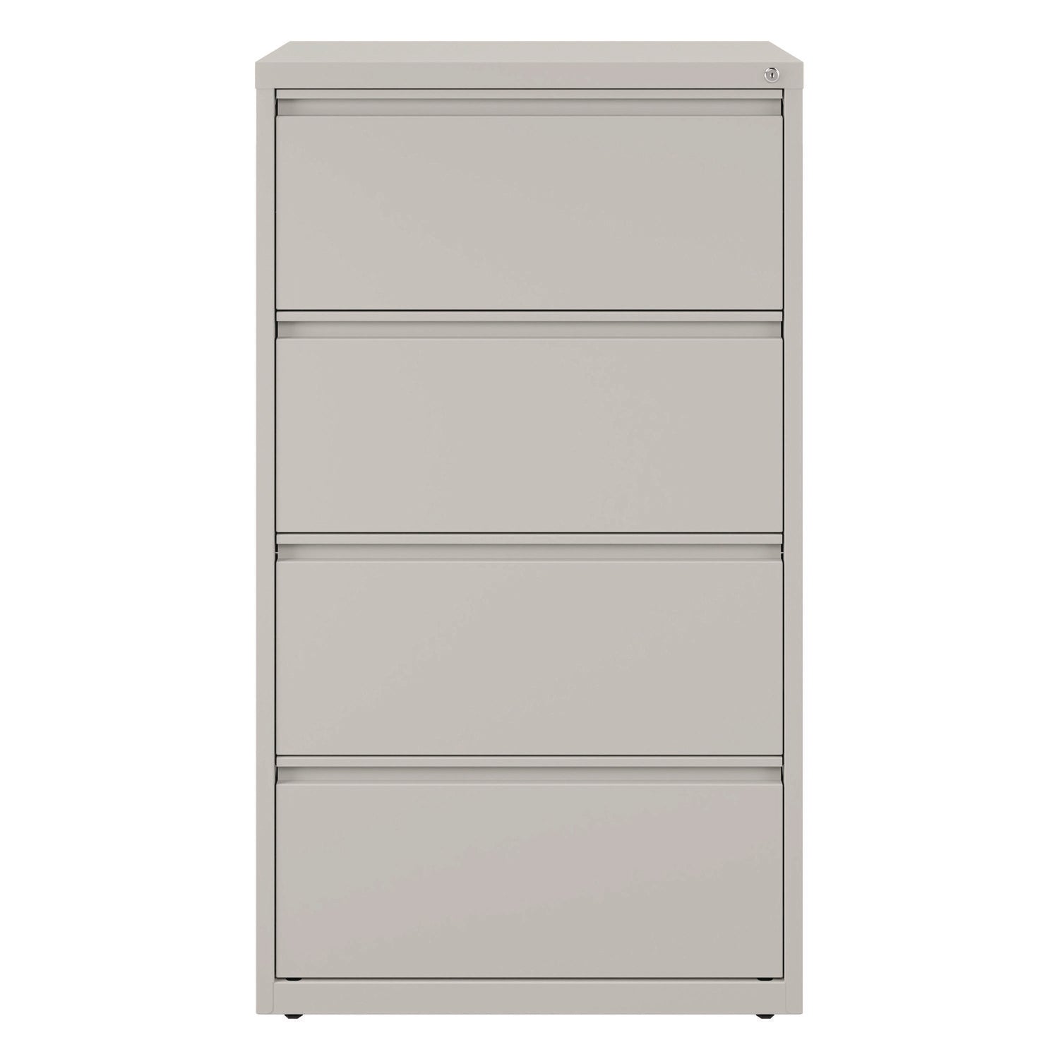 Lateral File, 4 Legal/Letter-Size File Drawers, Light Gray, 30" x 18.62" x 52.5" Alera® Flipcost