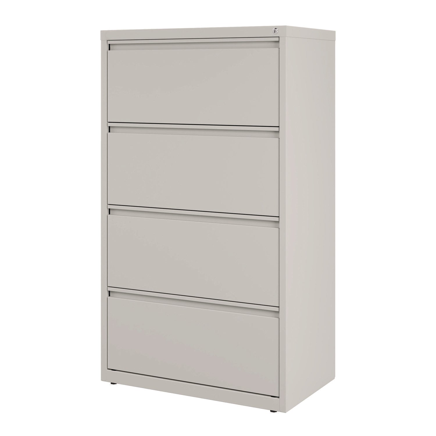 Lateral File, 4 Legal/Letter-Size File Drawers, Light Gray, 30" x 18.62" x 52.5" Alera® Flipcost