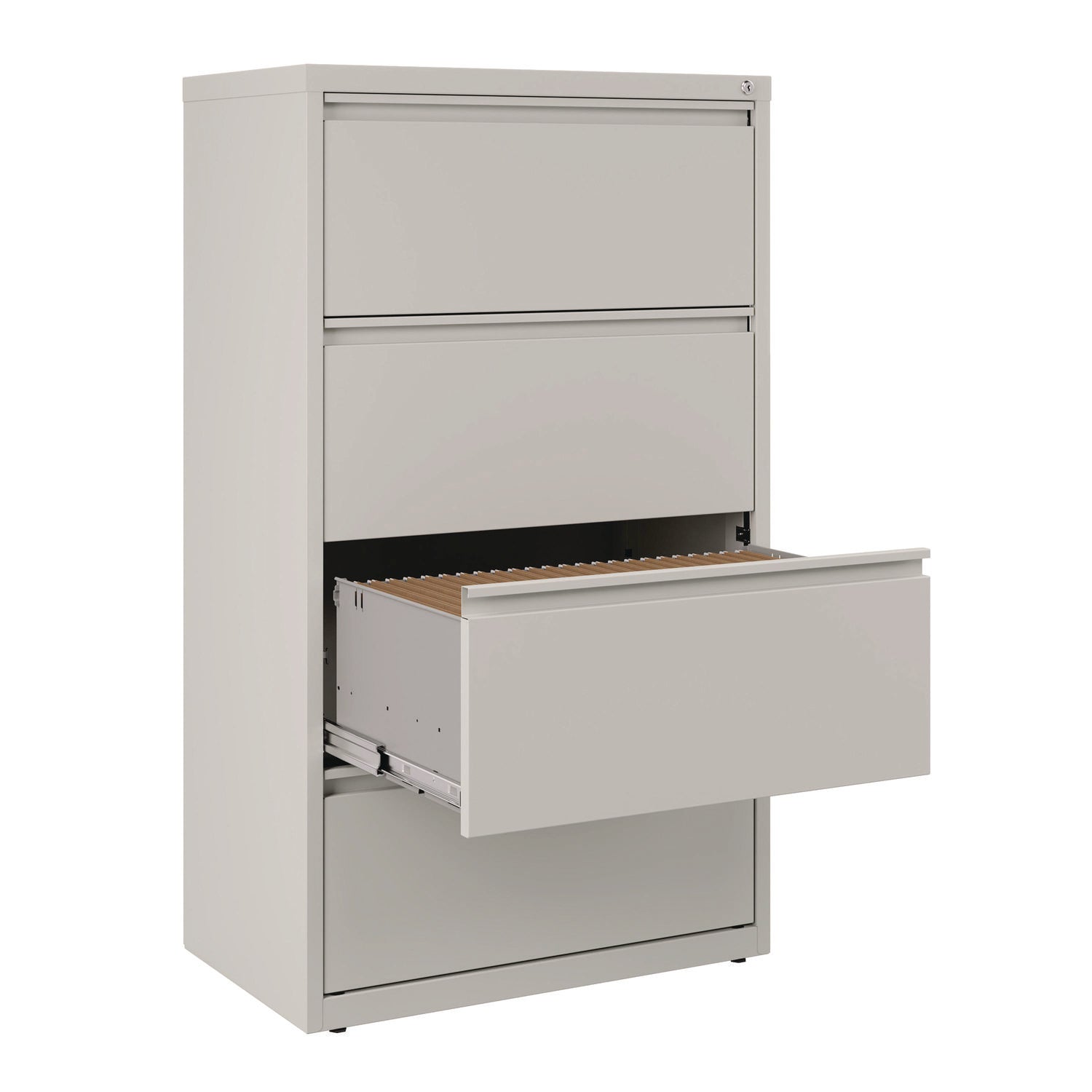 Lateral File, 4 Legal/Letter-Size File Drawers, Light Gray, 30" x 18.62" x 52.5" Alera® Flipcost