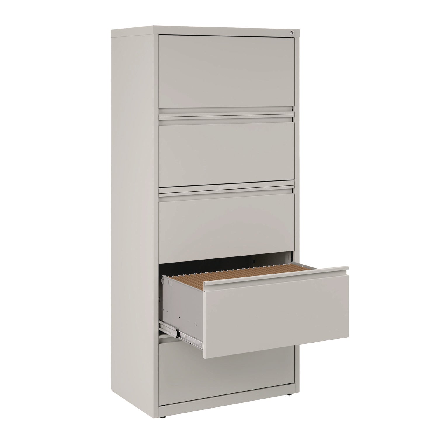 Lateral File, 5 Legal/Letter-Size File Drawers, Light Gray, 30" x 18.62" x 67.62" Alera® Flipcost