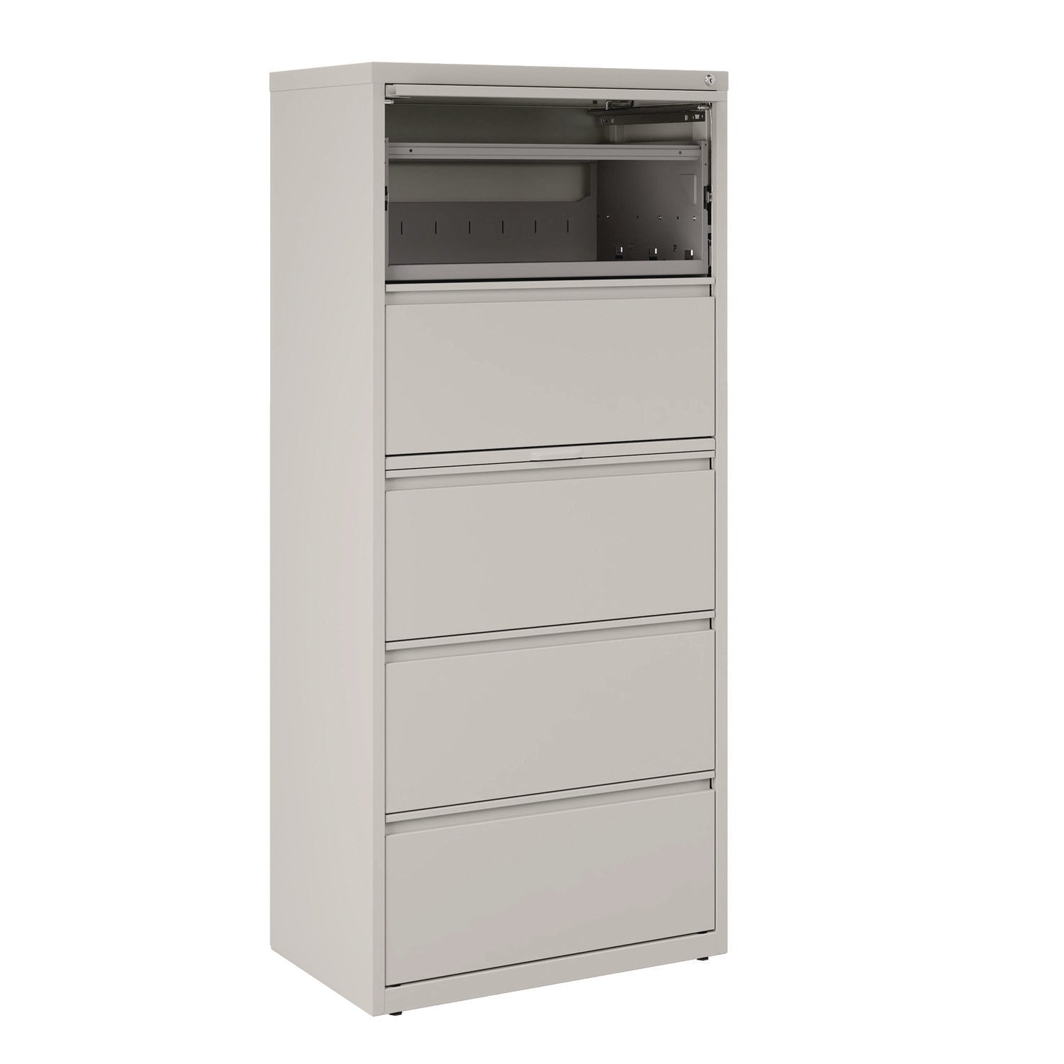 Lateral File, 5 Legal/Letter-Size File Drawers, Light Gray, 30" x 18.62" x 67.62" Alera® Flipcost