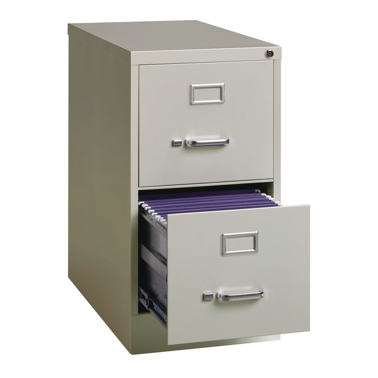 Two-Drawer Economy Vertical File, 2 Letter-Size File Drawers, Light Gray, 15" x 25" x 28.38" Alera® Flipcost