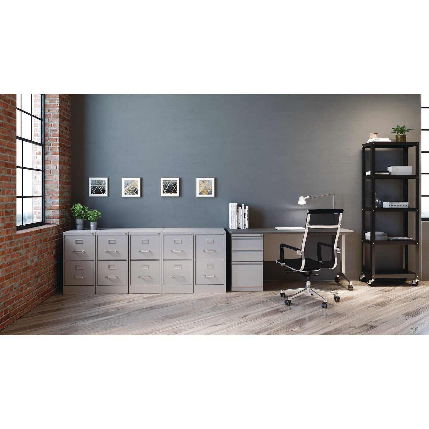 Two-Drawer Economy Vertical File, 2 Letter-Size File Drawers, Light Gray, 15" x 25" x 28.38" Alera® Flipcost