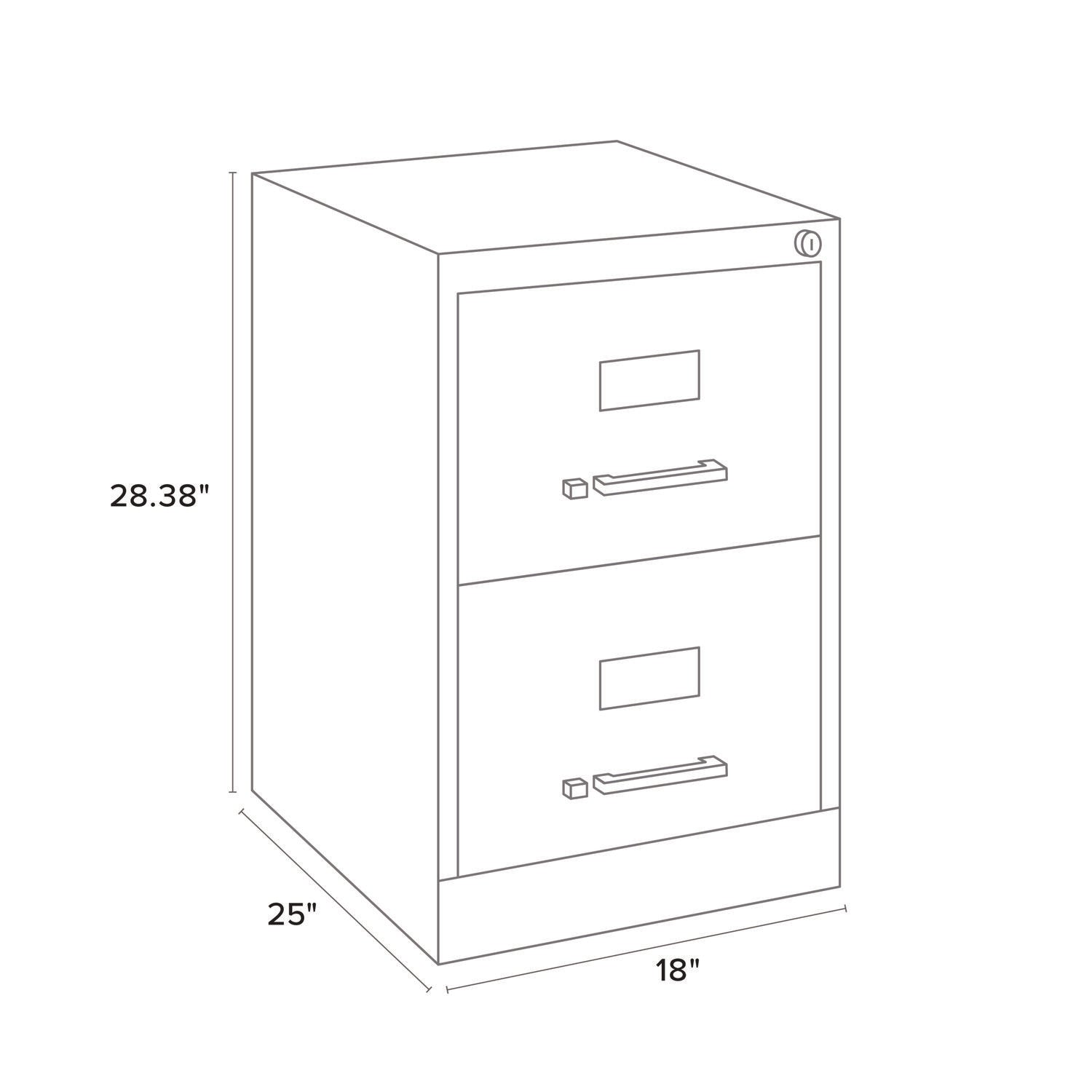 Two-Drawer Economy Vertical File, 2 Legal-Size File Drawers, Light Gray, 15" x 25" x 28.38" Alera® Flipcost