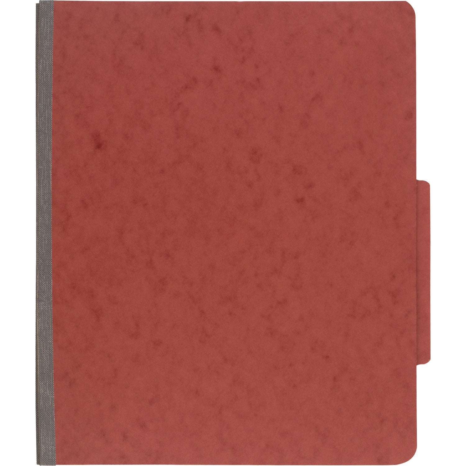 Pressboard Classification Folders, 2" Expansion, 1 Divider, 4 Fasteners, Letter Size, Earth Red Exterior, 10/Box