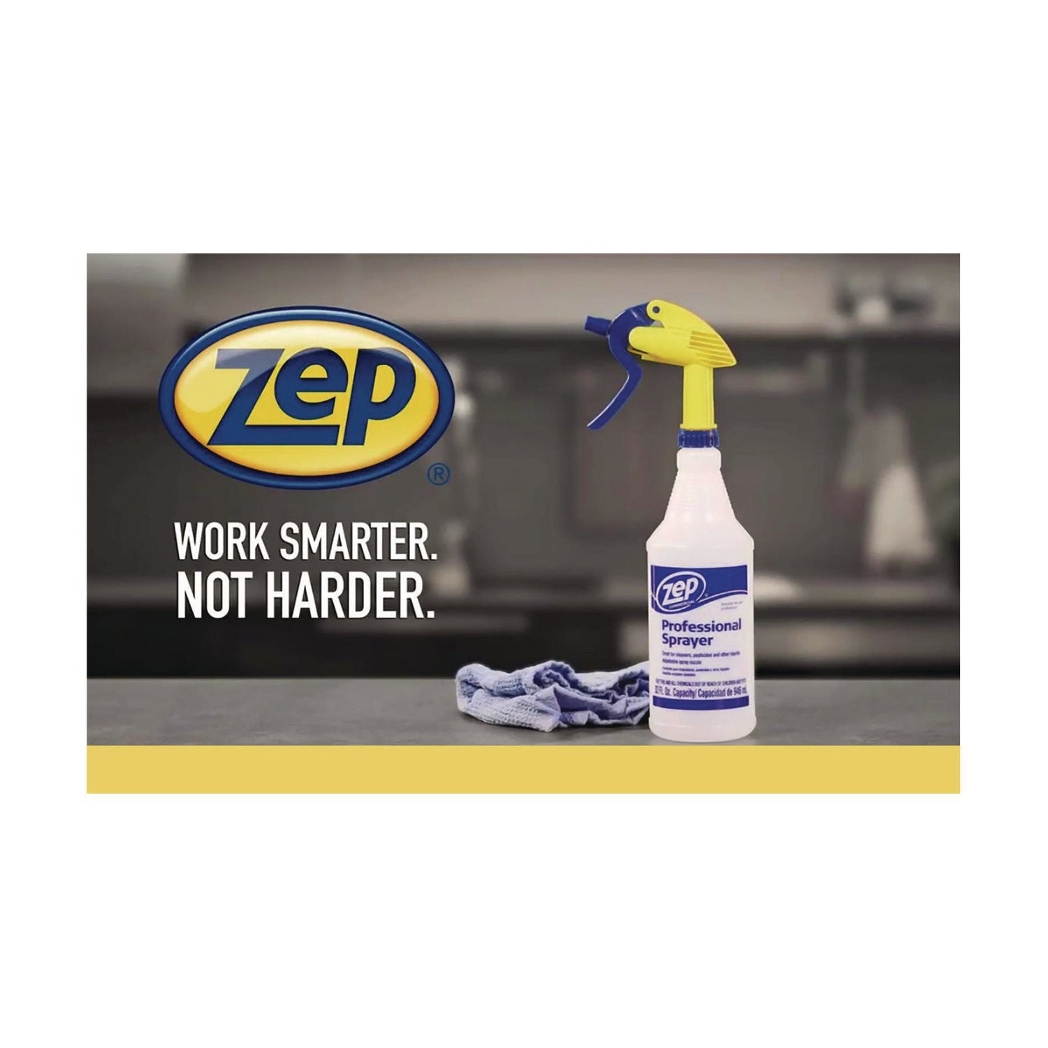 Zep Commercial® Professional Spray Bottle with Trigger Sprayer, 32 oz, Clear