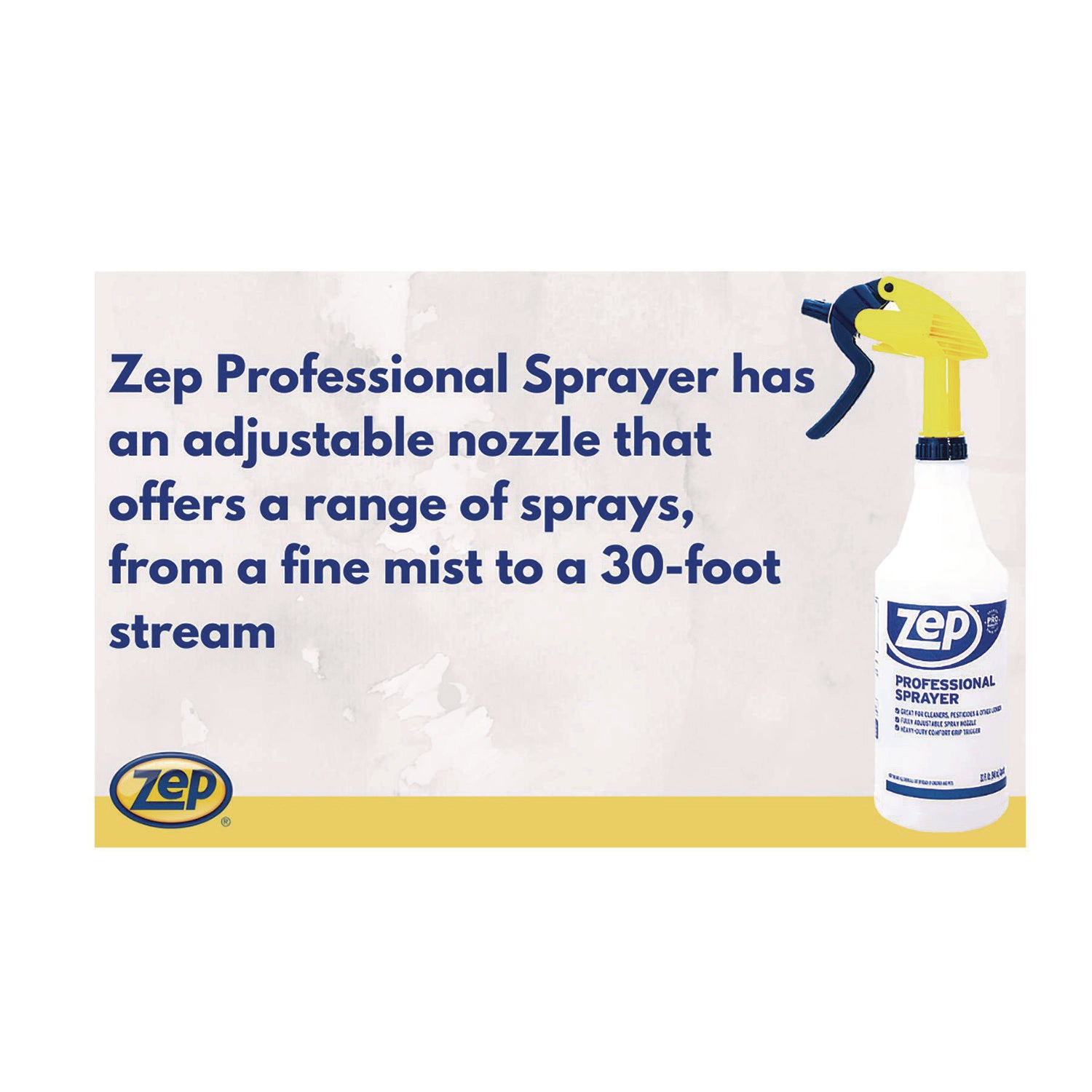 Zep Commercial® Professional Spray Bottle with Trigger Sprayer, 32 oz, Clear