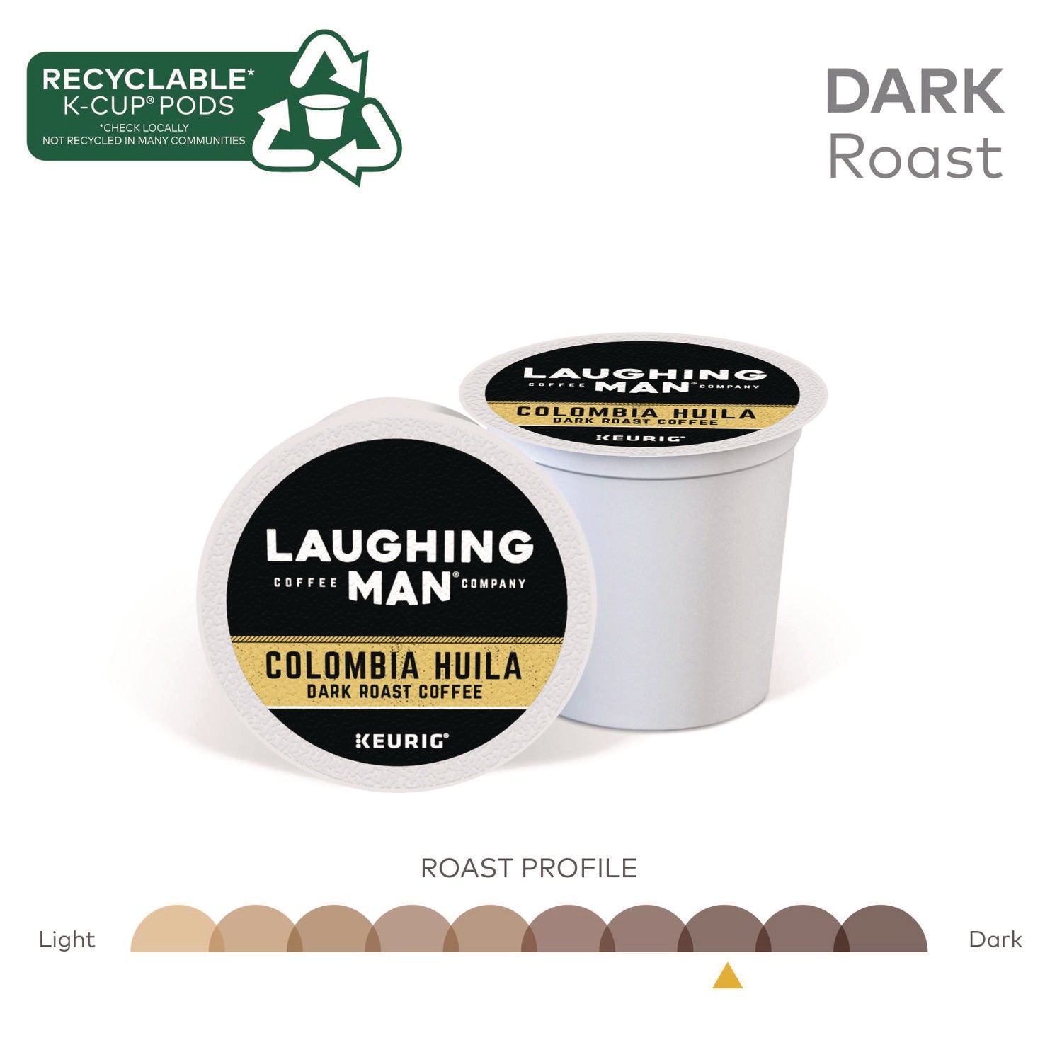 Laughing Man® Coffee Company Colombia Huila K-Cup Pods, 22/Box