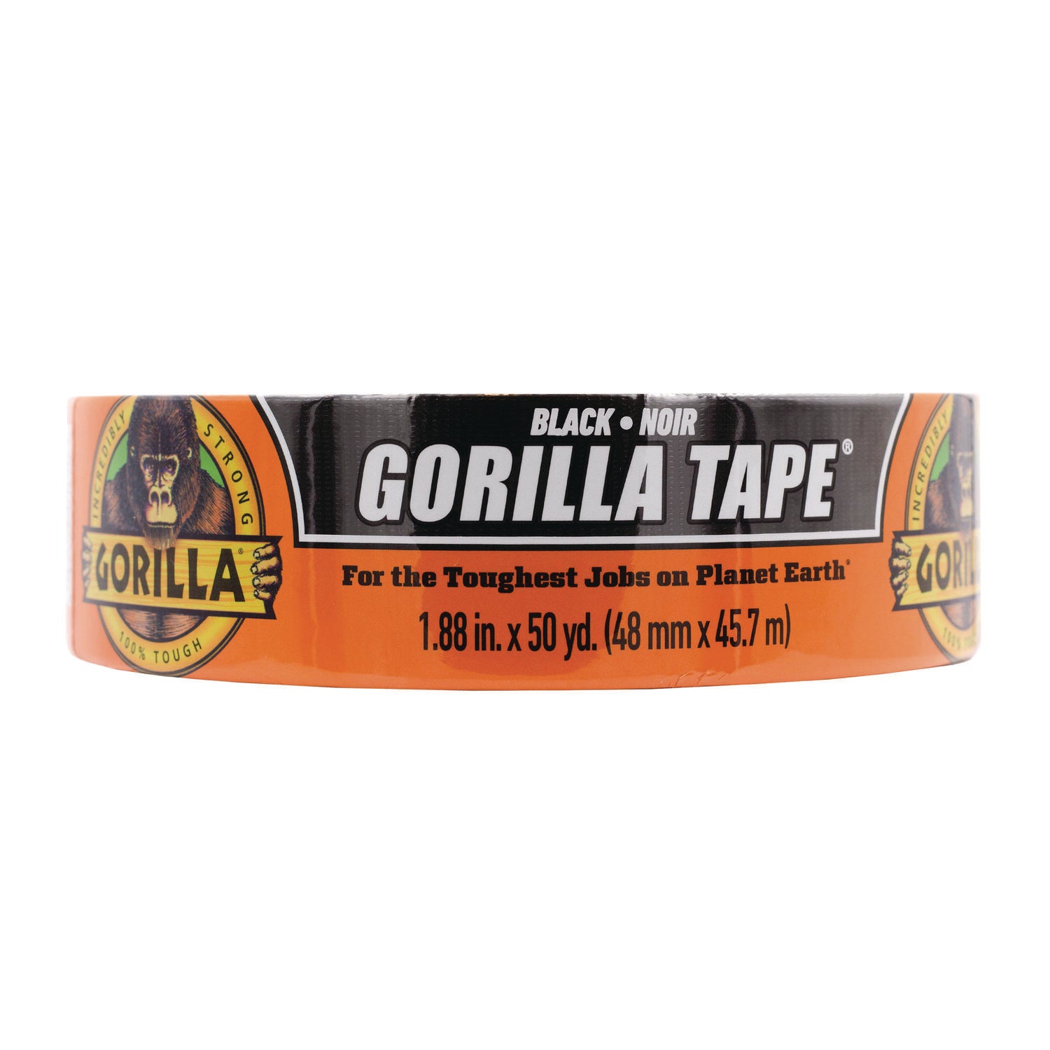 Gorilla Tape, 3" Core, 1.88" x 50 yds, Black