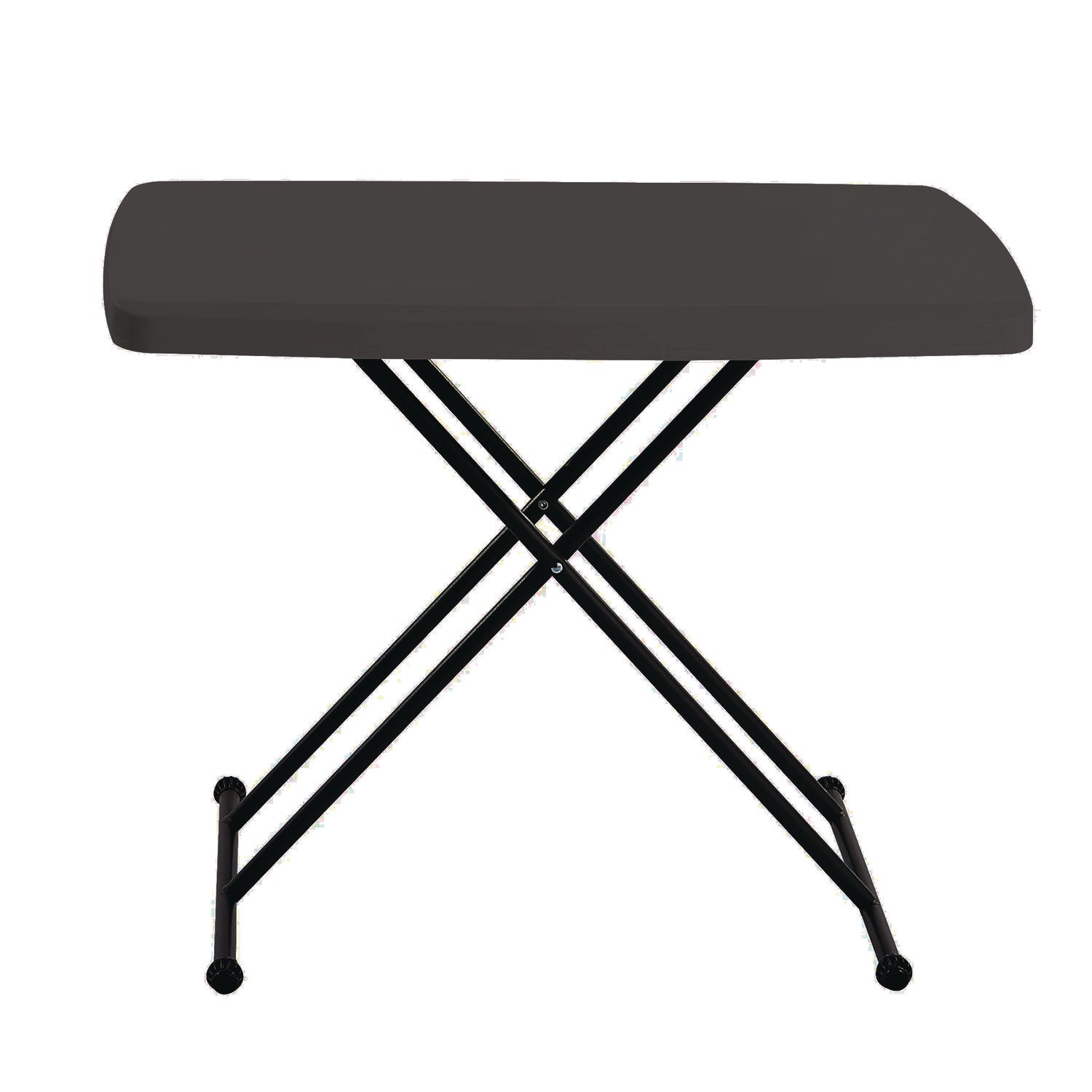 Iceberg IndestrucTable Classic Personal Folding Table, 30" x 20" x 25" to 28", Charcoal