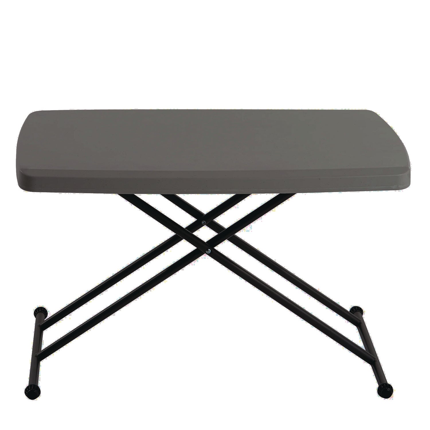 Iceberg IndestrucTable Classic Personal Folding Table, 30" x 20" x 25" to 28", Charcoal