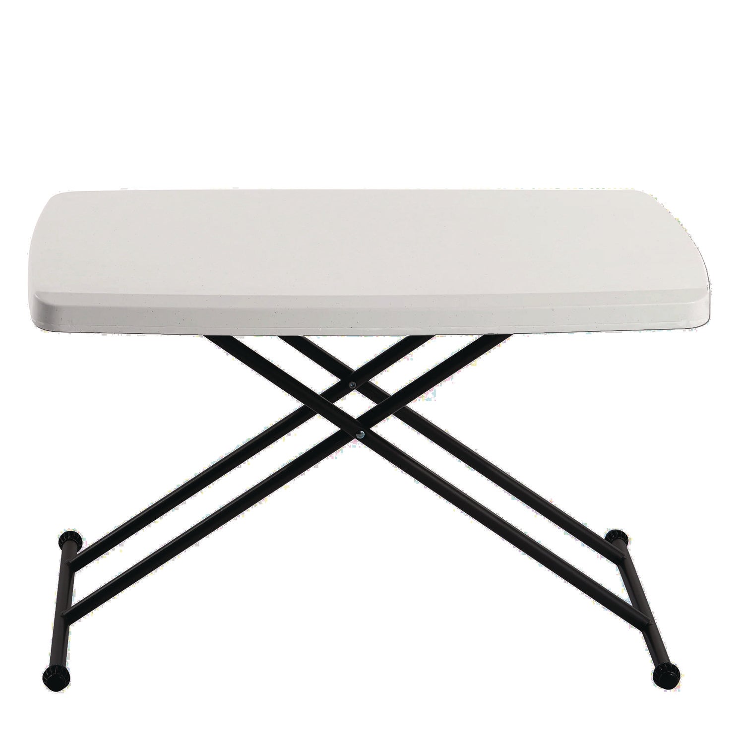 Iceberg IndestrucTable Classic Personal Folding Table, 30" x 20" x 25" to 28", Platinum/Gray